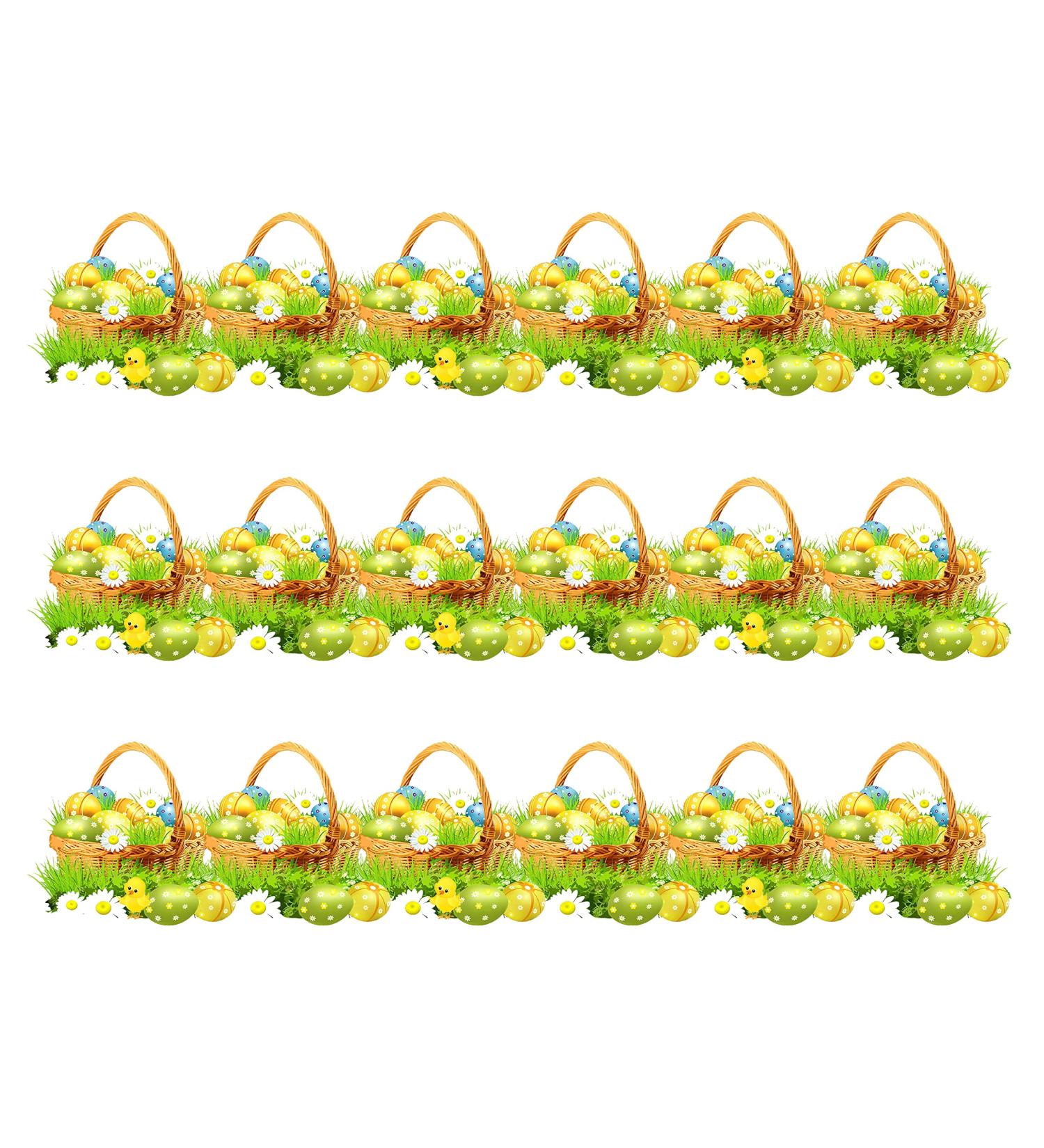 A4 Edible Decor Icing Sheet EASTER BASKET Border Edible Cake Topper Decoration
