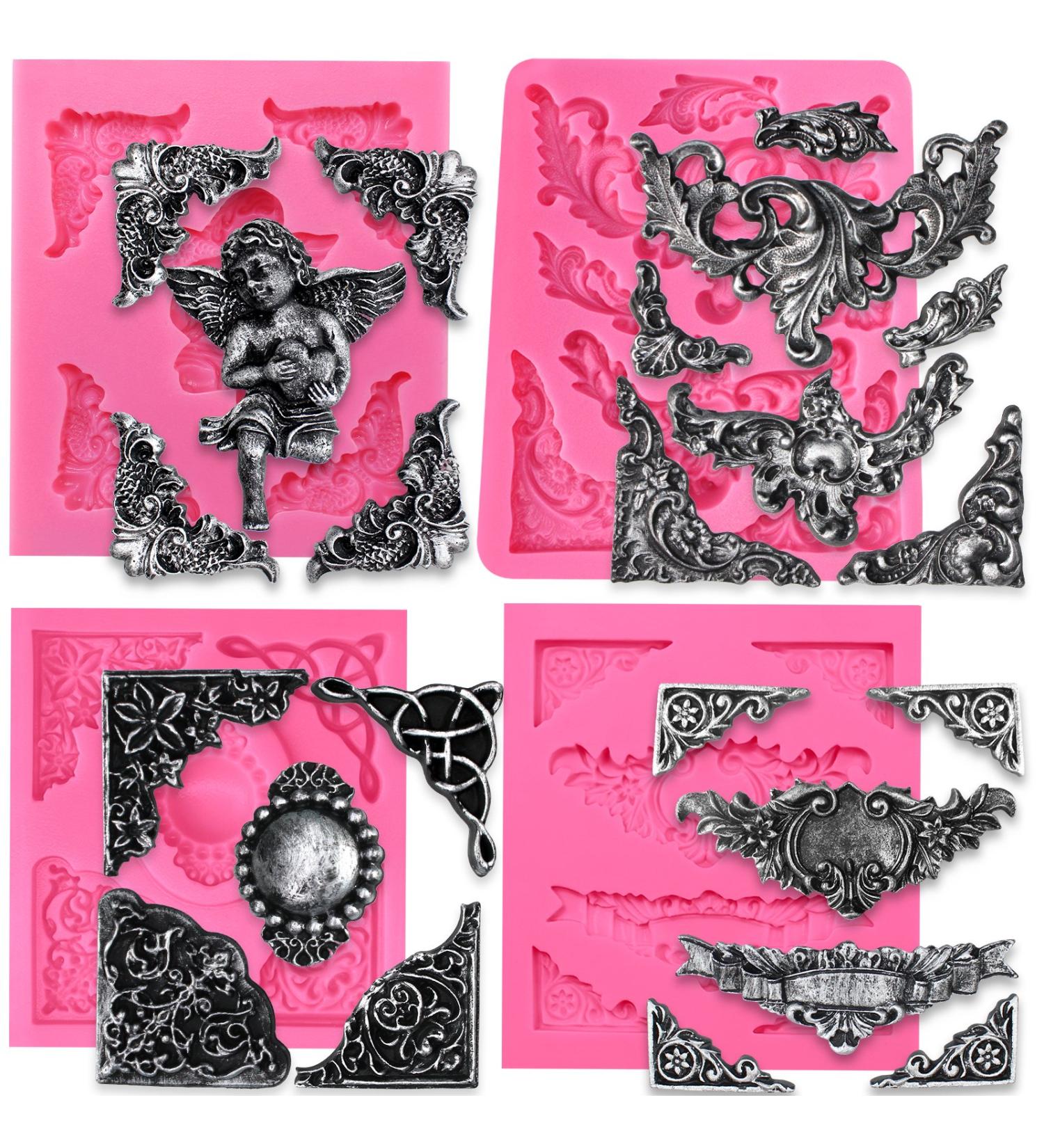 Funshowcase Angel Tag Frame Corner Silicone Mold - Ideal for Cake Decoration and Crafting Projects - Buy Online on GoSupps.com