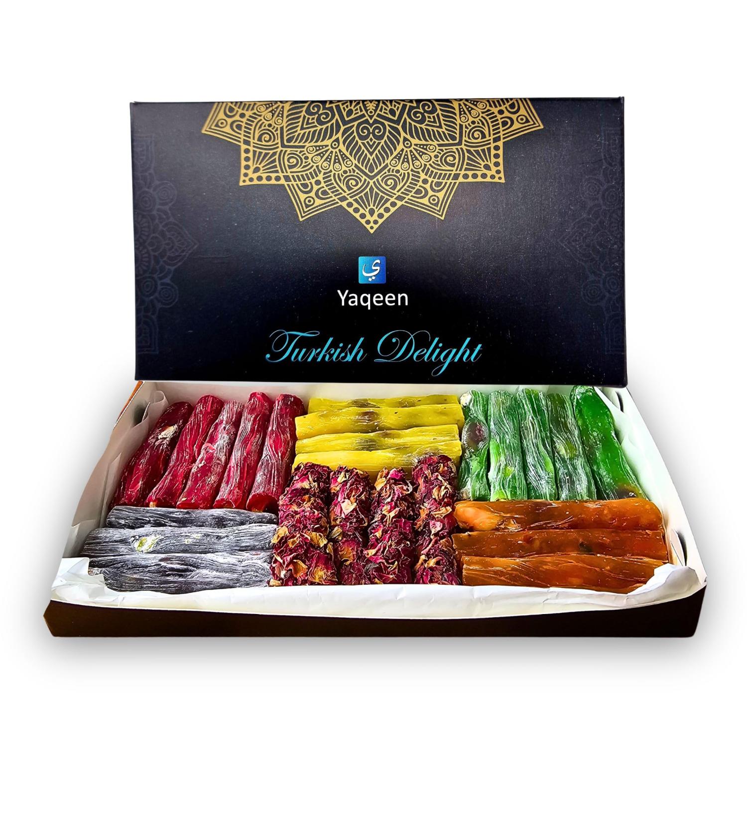 VEGAN Turkish Delight Handcrafted Fingers Sticks 6 Flavors Halal Gluten Free Assorted Fruity Deluxe Mix Lokum Dessert Gourmet Gift Box Soft Candy 270g - Buy Online on GoSupps.com