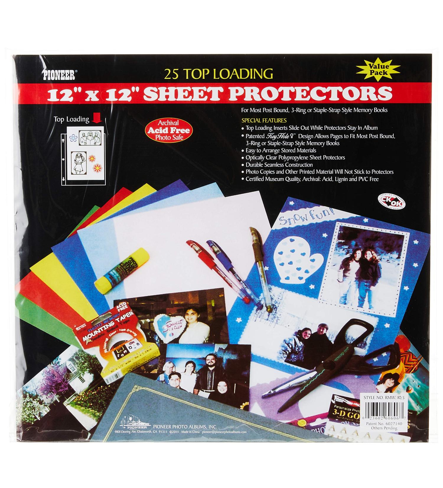 Pioneer Bulk Sheet Protectors 12x12 - Pack of 25 | High-Quality Page Protection - Buy Online on GoSupps.com