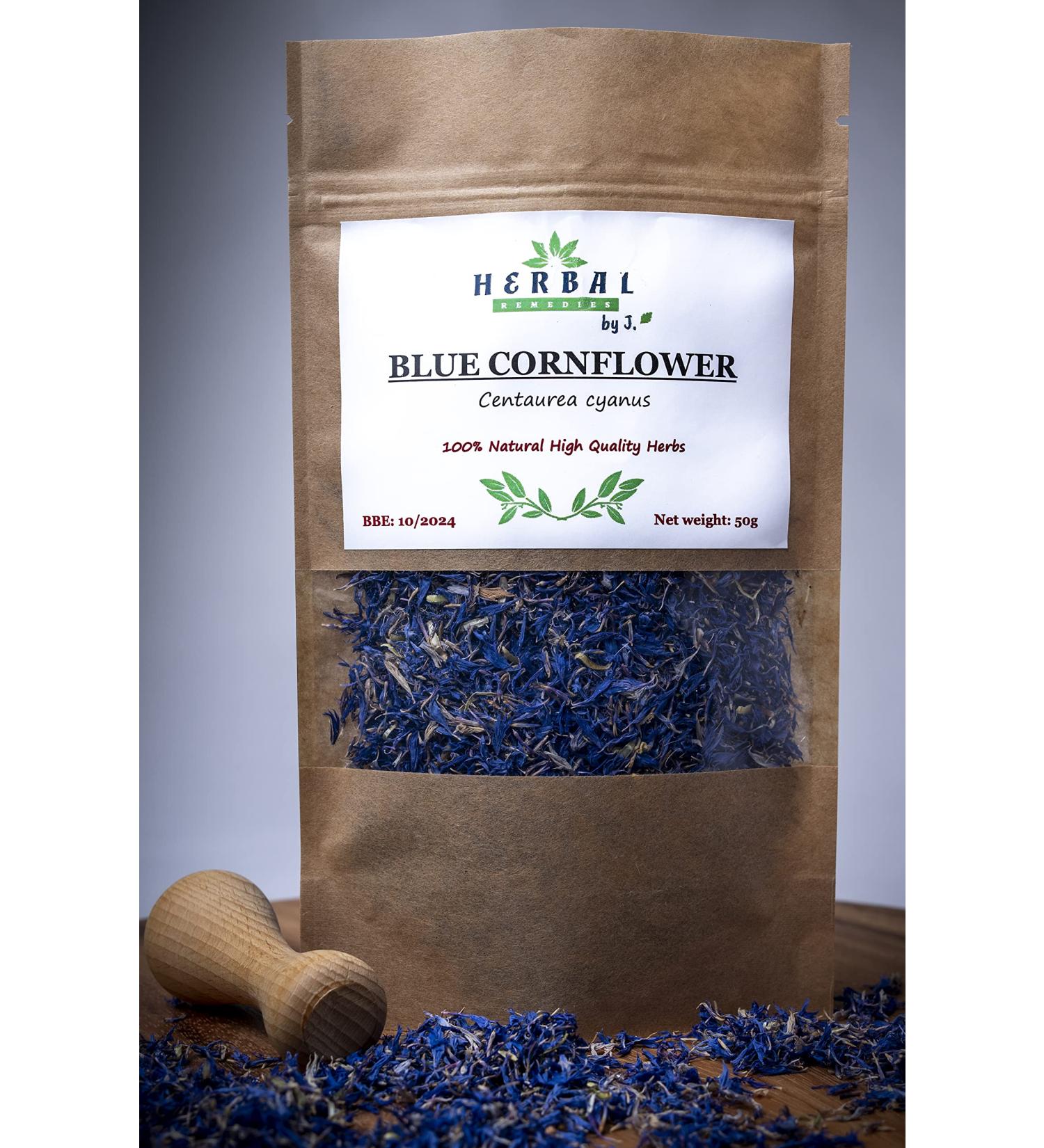 Cornflower Petals Herbal Tea Blue 25g - Culinary Cake Bake Baking Decoration Spa - Centaurea Cyanus - Herbal Remedies by J. - Chaber blawatek - Buy Online on GoSupps.com