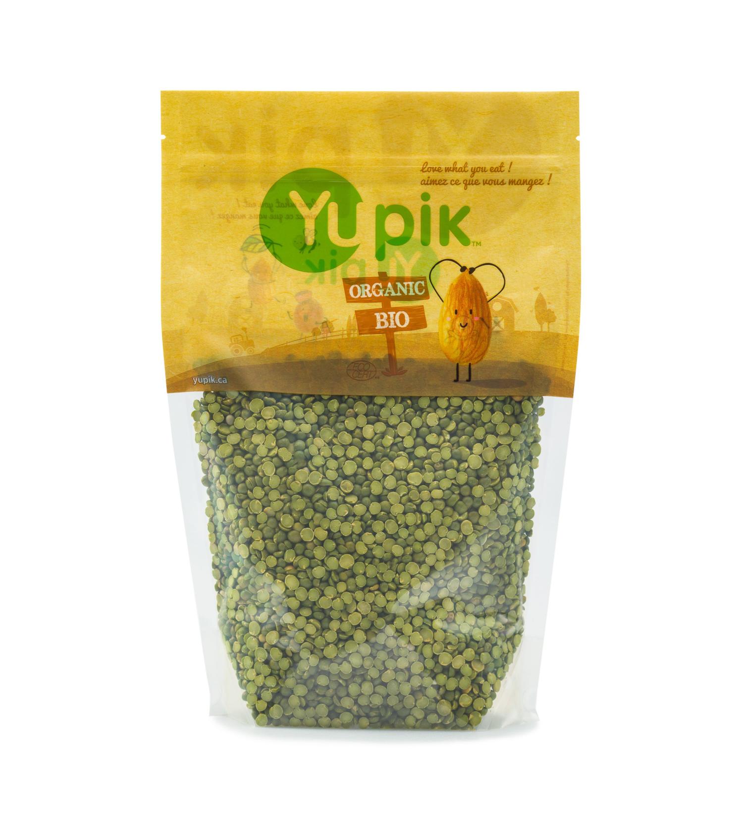 Yupik Organic Split Green Peas 2.2 lb - Non-GMO, Vegan, Gluten-Free - Buy Online on GoSupps.com