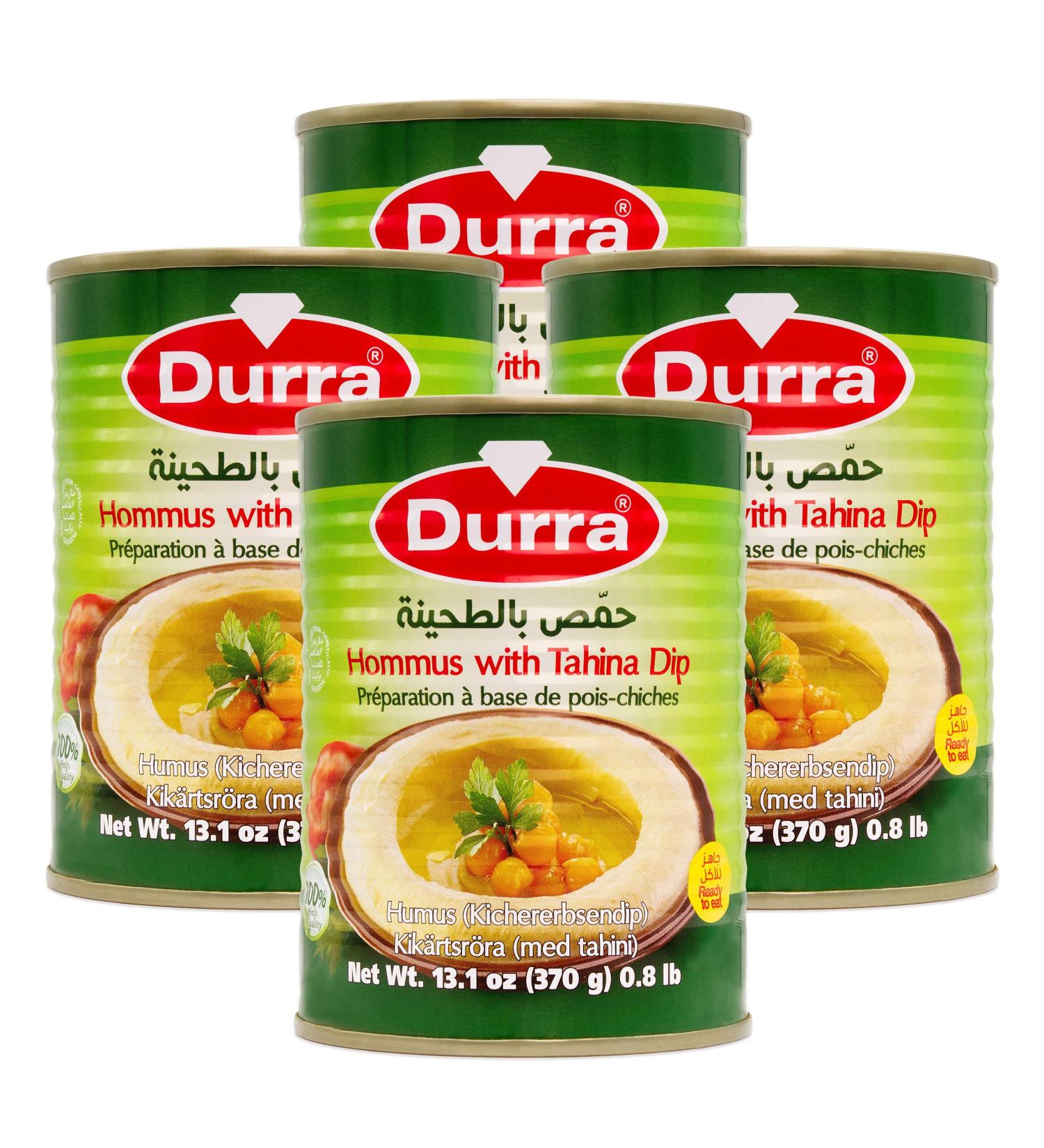 Durra Hummus bi Tahina Arabic chickpea puree in a set of 4 to 370 g - Buy Online on GoSupps.com