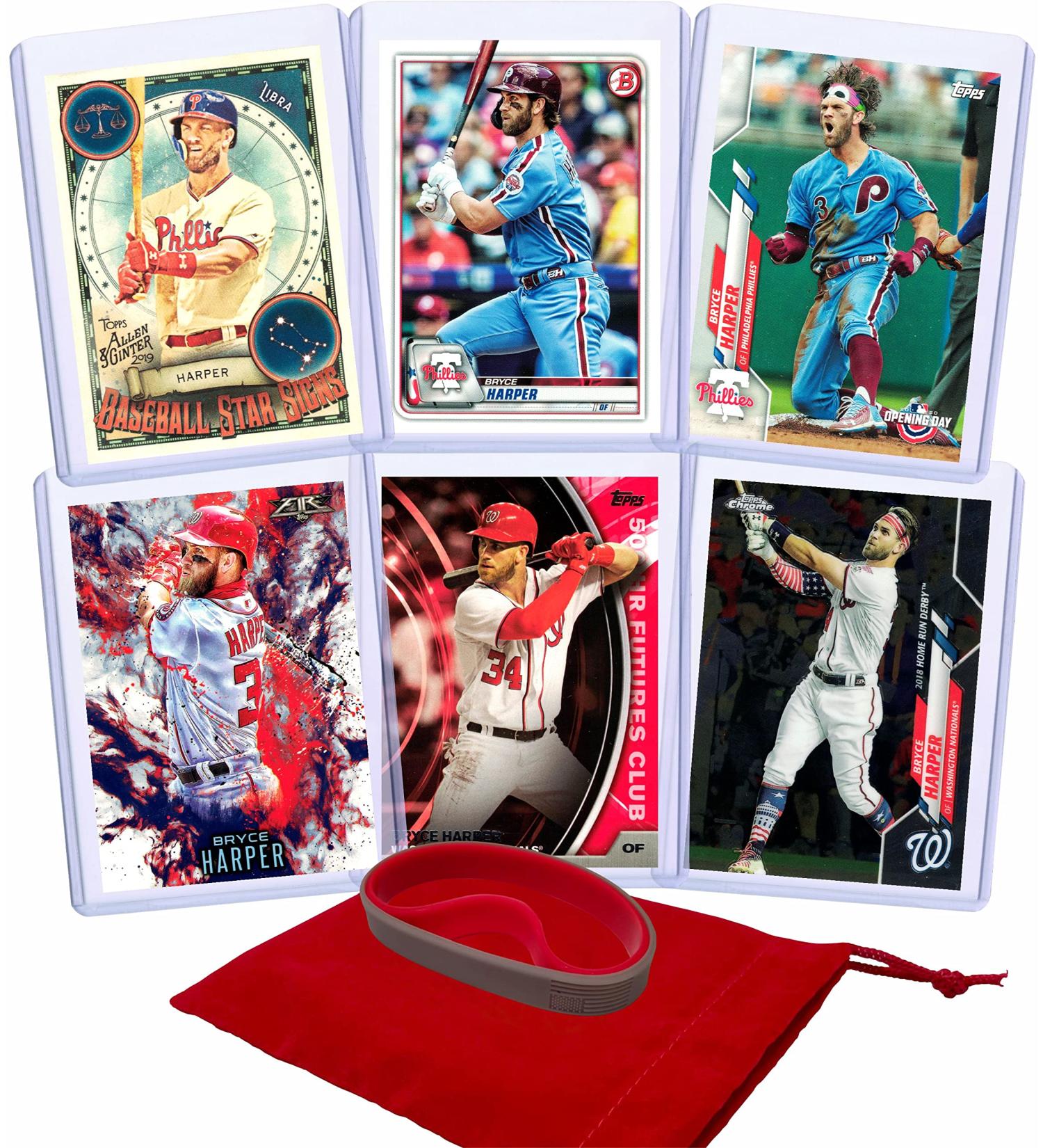 Bryce Harper (6) Assorted Baseball Cards Bundle - Nationals Phillies Trading Cards - Buy Online on GoSupps.com