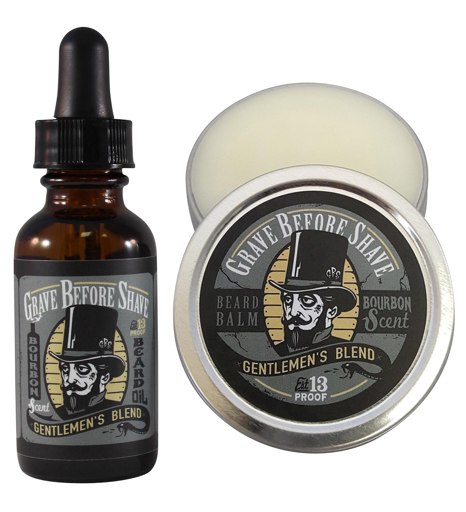 GRAVE BEFORE SHAVE Gentlemen's Blend Beard Pack - Bourbon & Sandalwood Scent - Buy Online on GoSupps.com