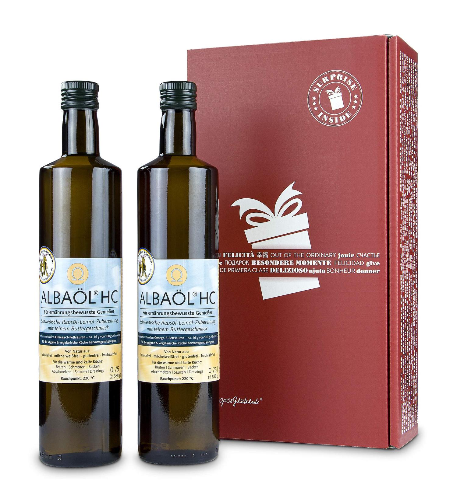 Buy 2 Pack Alba Rapeseed Oil - Butter Taste | Swedish Cooking Oil Gift Set (2 x 750 ml) for Vegan & Vegetarian Roasting - International Shipping - Buy Online on GoSupps.com