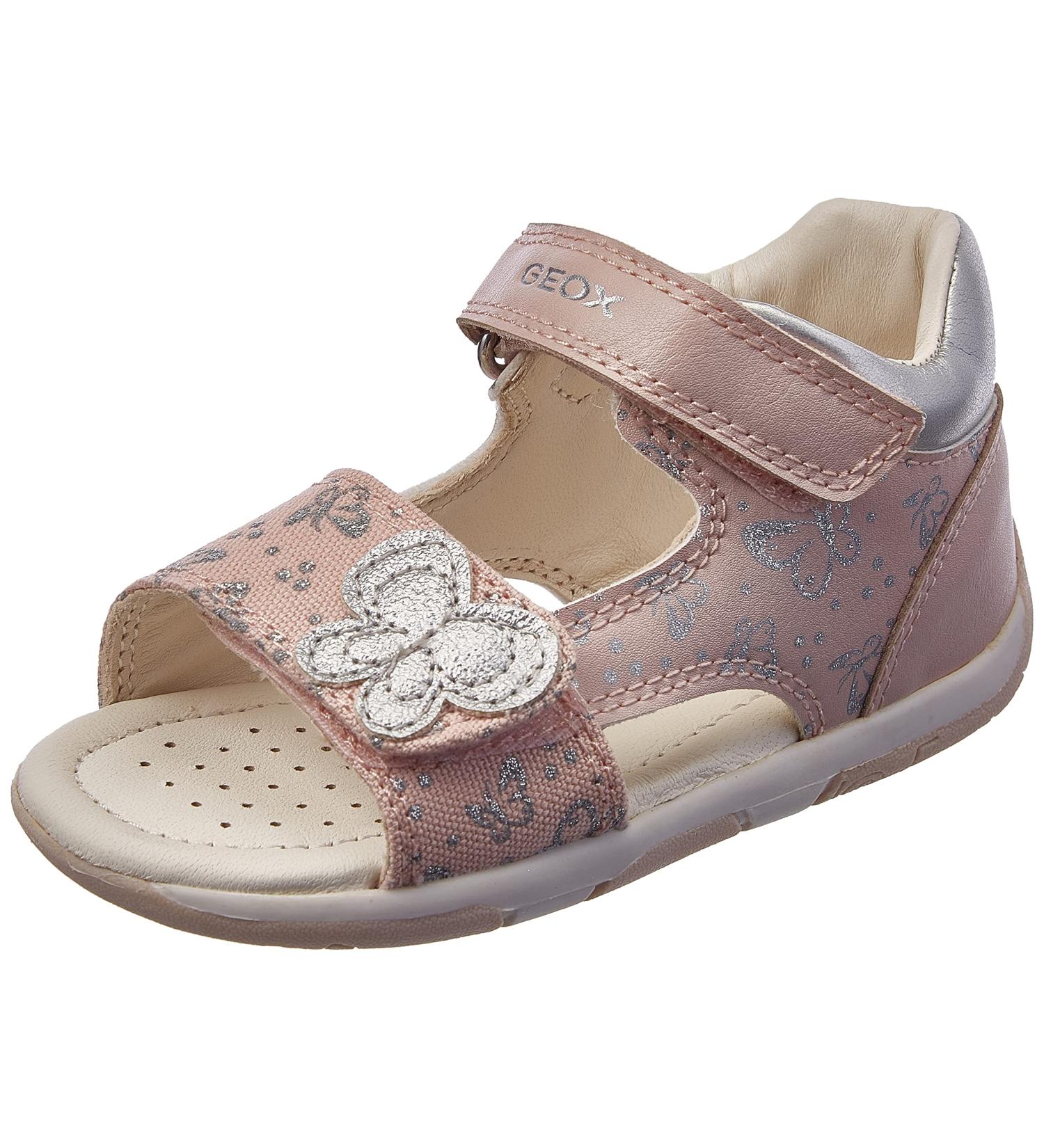 Geox Baby Girl's Sandal Tapuz First Steps 7 UK Child Lt Rose Silver - Stylish and Comfortable Sandals for Your Little One - Buy Online on GoSupps.com