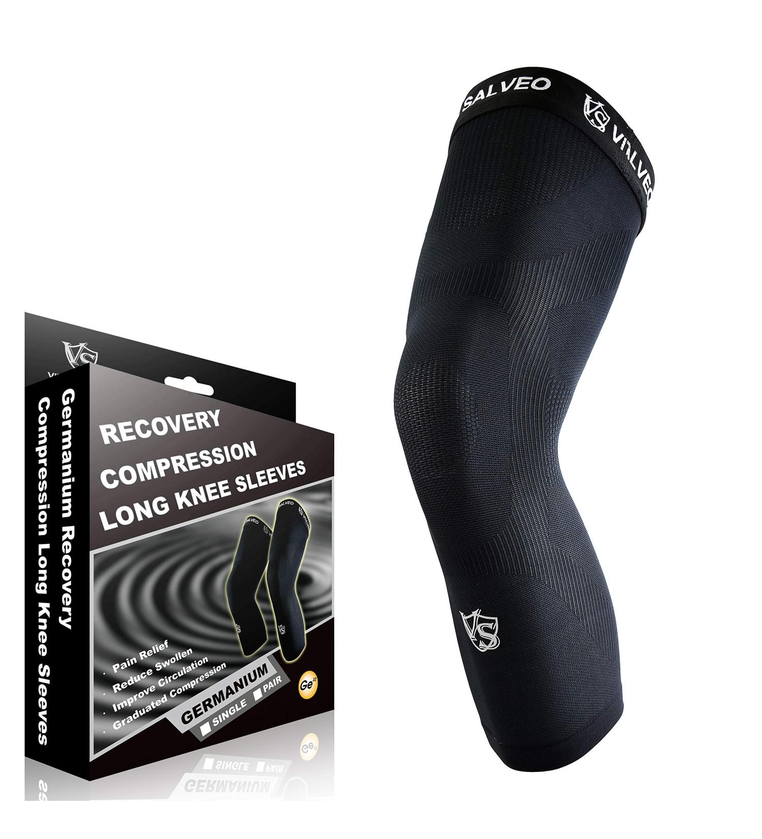 Vital Salveo Compression Knee Sleeve - Germanium Recovery Support for Running Basketball - X-Large - Buy Online on GoSupps.com