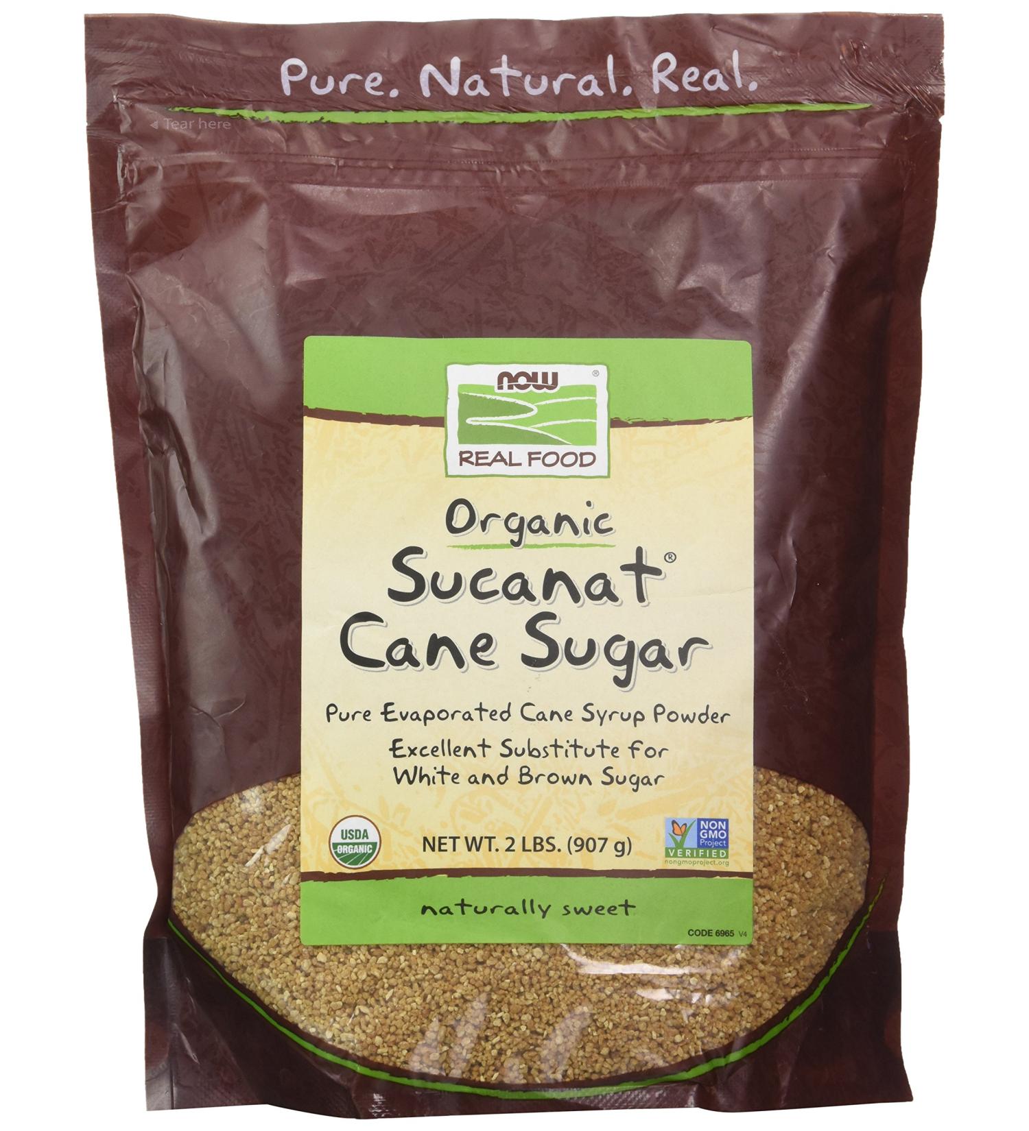 Buy Now Foods Organic Sucanat Cane Sugar 2 lbs | Certified Real Food - Buy Online on GoSupps.com