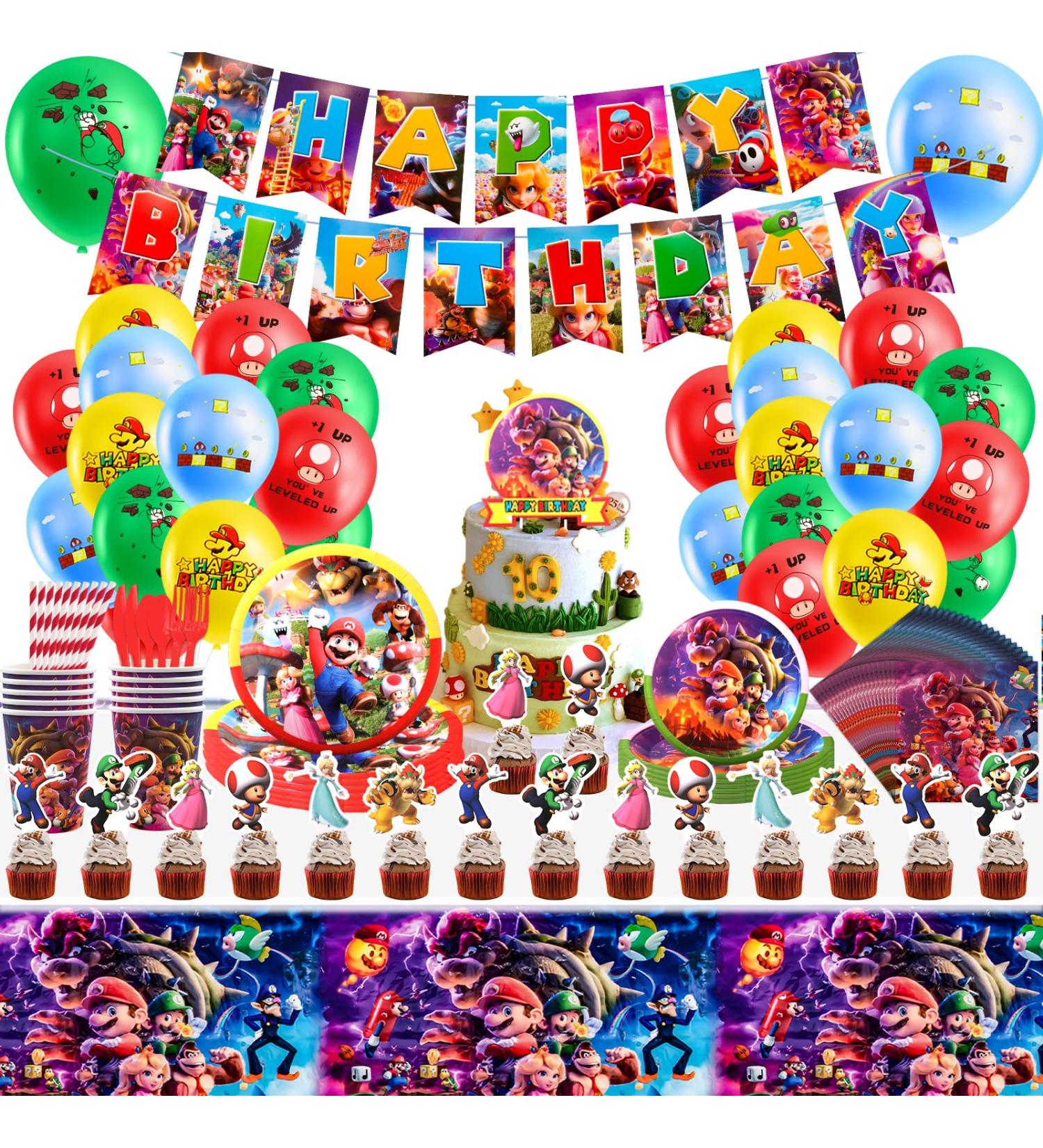 129PC MA Rio Decoration Set - Children's Birthday Party Essentials for 20 | Pappeller Birthday Cocks Tablecloth & Decor - Buy Online on GoSupps.com
