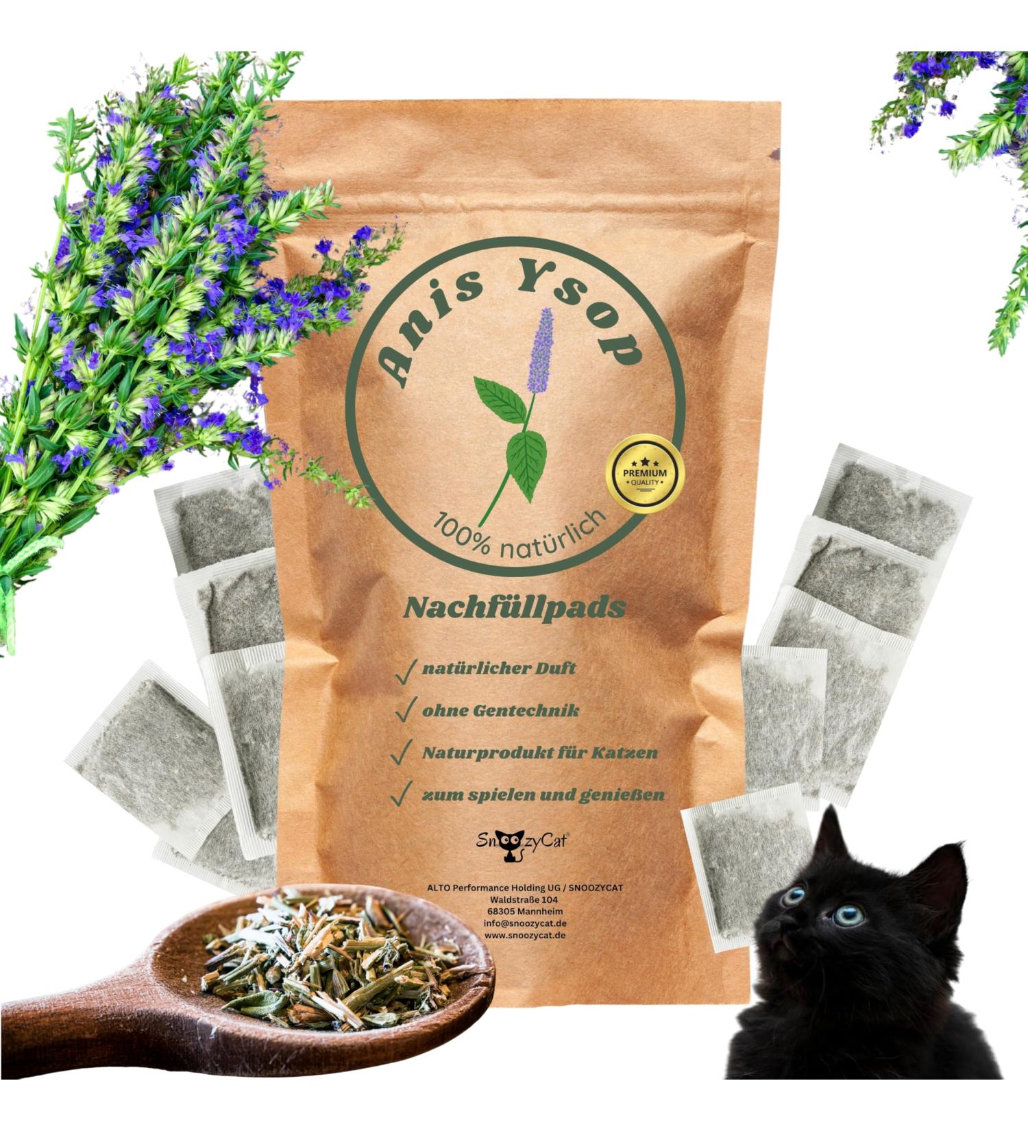 SNOOZYCAT 10 Pack Refills with 100% Natural Anise Hyssop with Valerian Herbs - Handmade Fillable Cat Pillow Mix - Buy Online on GoSupps.com
