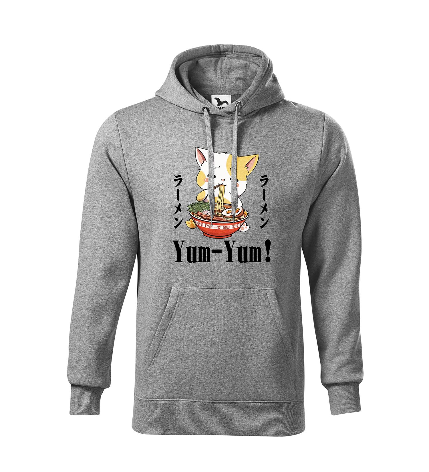 Kawaii Neko Ramen Lover Japanese Noodle Anime Unisex Hoodie Grey S