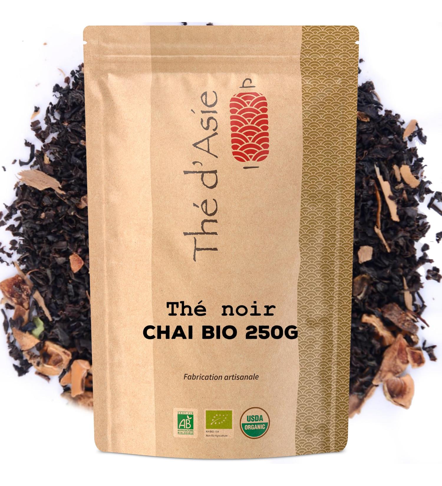  Khla Khla - Organic Chai Tea for Chai Latte - 250g Loose Leaf Bag - Black Chai Masala Tea - Organic Ceylon Spiced Tea - Dried Leaves - Buy Online on GoSupps.com