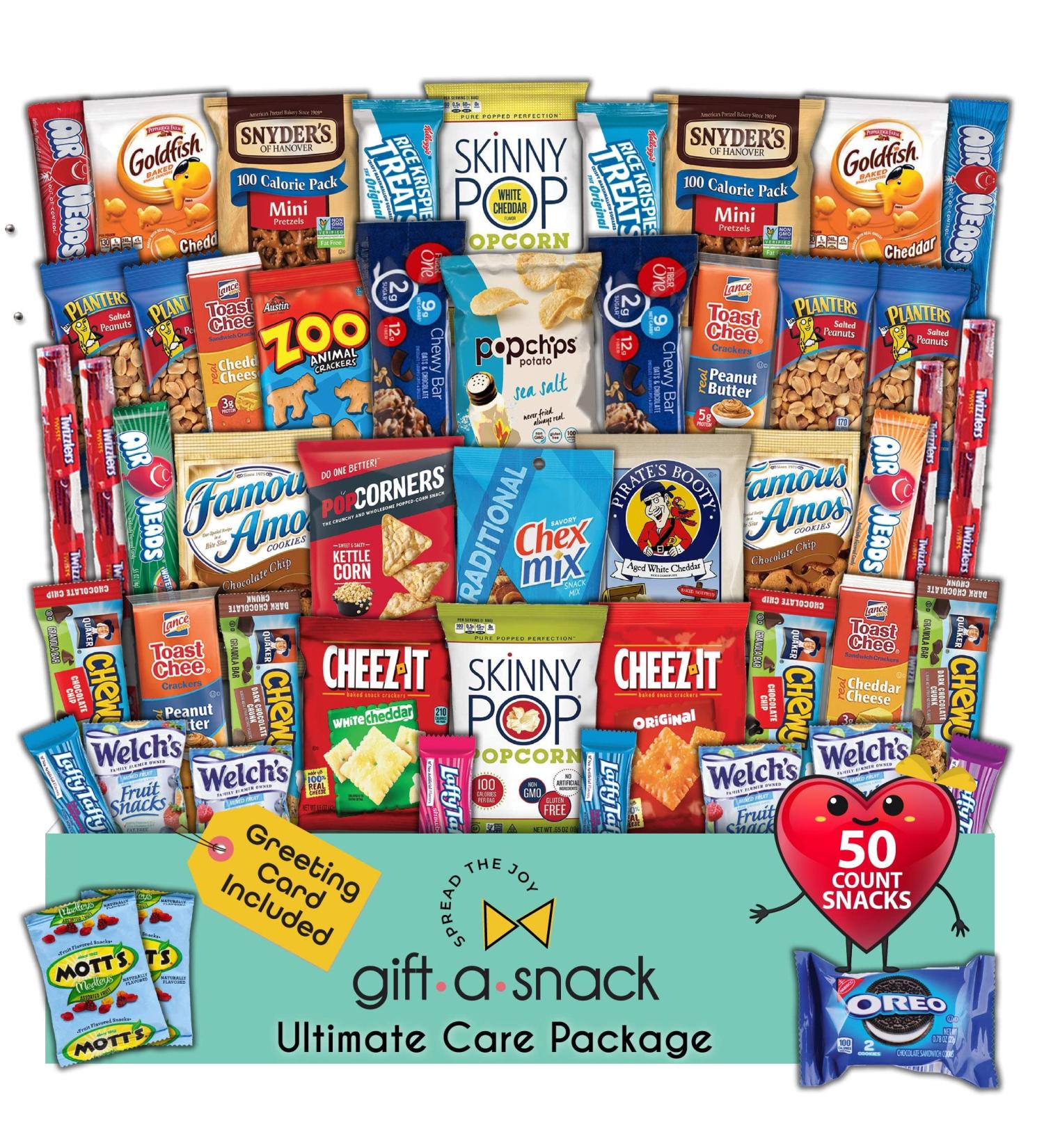 Valentine's Day Snack Box Variety Pack - 50 Count Galentine's Gift for Kids  Adults & Teens | Candy  Chips & Cookies - Buy Online on GoSupps.com