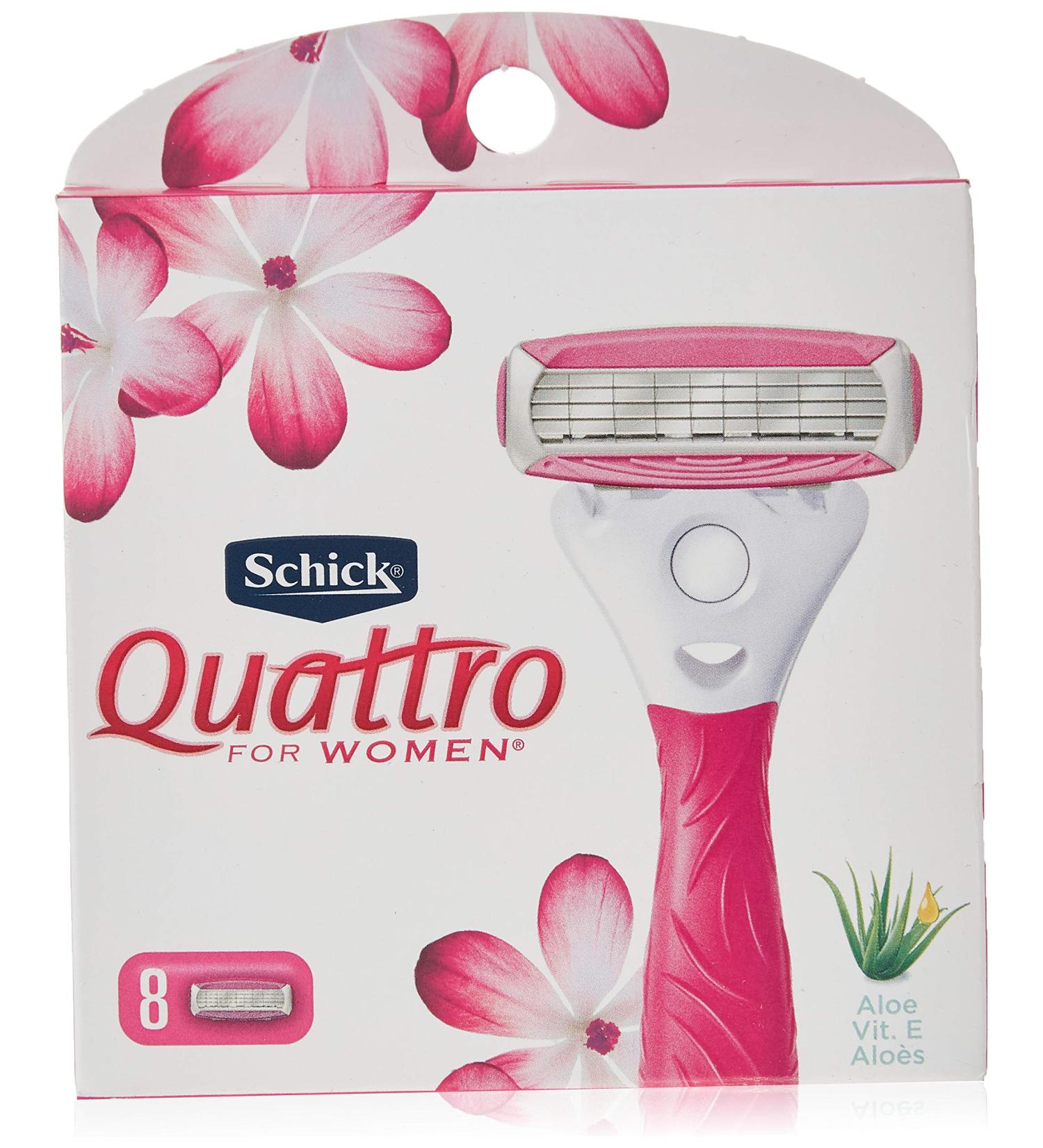 Schick Quattro for Women Razor Refill Cartridges - 8 Pack - Buy Online on GoSupps.com