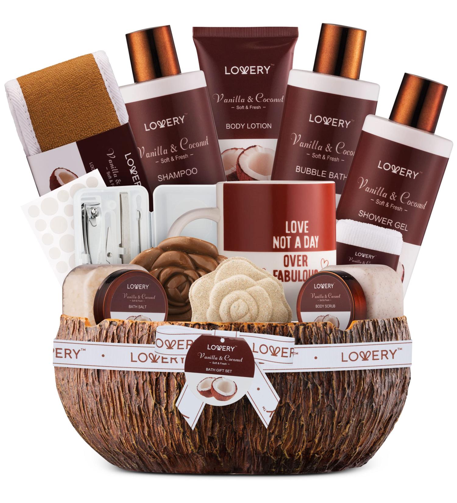 Birthday Mens Gifts: Coconut Bath Gift Set & Spa Kit for Dad Best Self Care & Office Gift - Buy Online on GoSupps.com