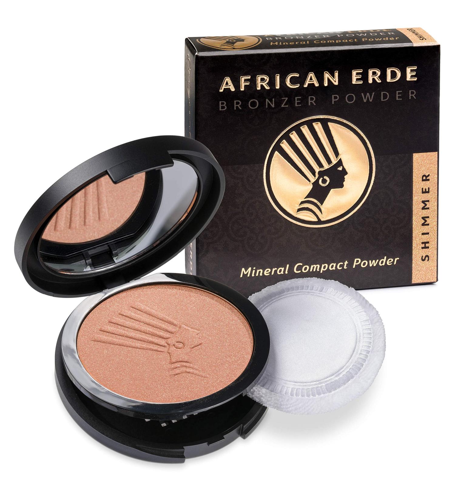 African Earth Bronzer Powder SHIMMER - Sparkling Glow for All Skin Types | International Shipping Available - Buy Online on GoSupps.com