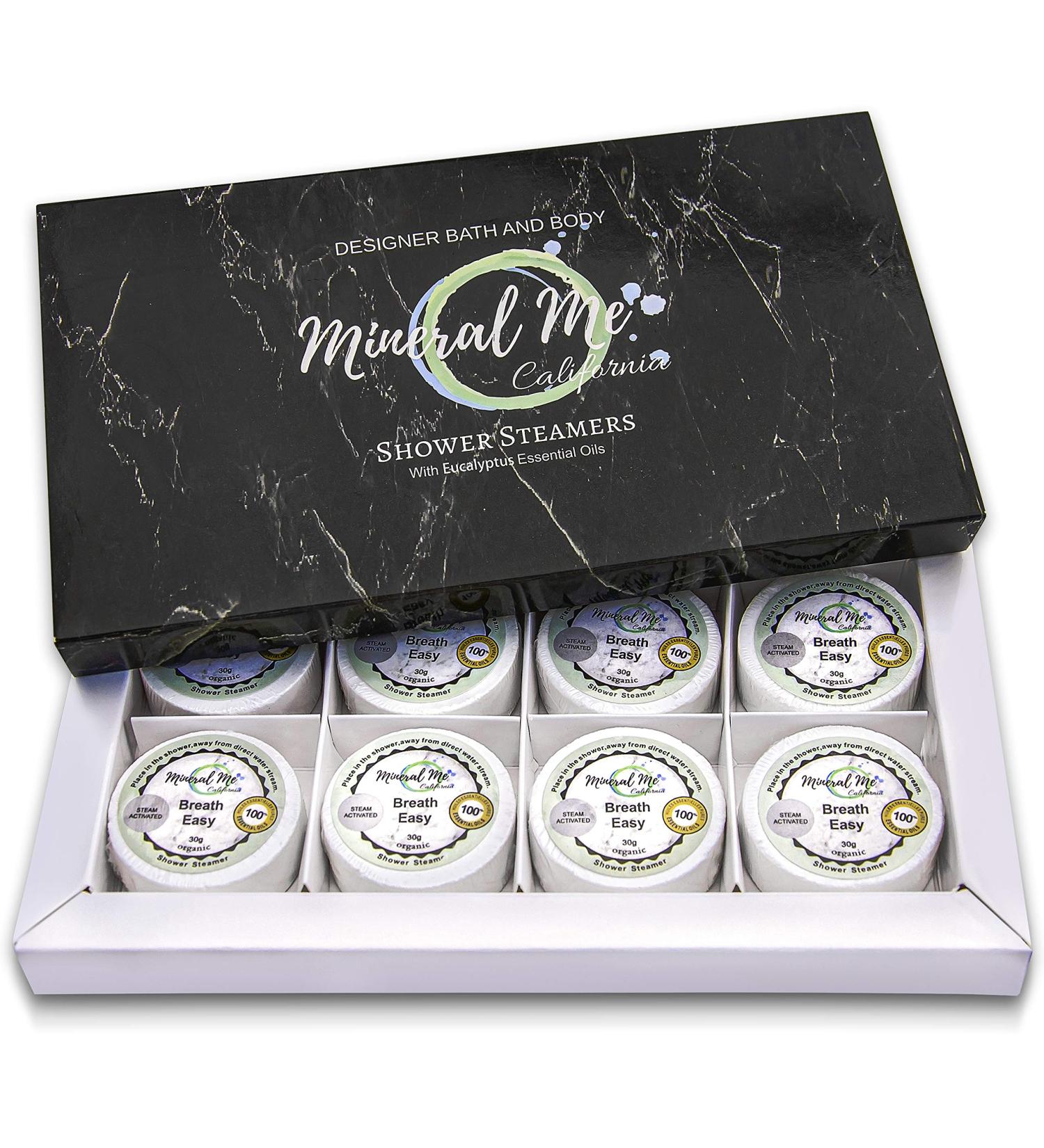 Eucalyptus Shower Steamers - 8 Aromatherapy Tablets for Easy Breathing & Stress Relief - Buy Online on GoSupps.com