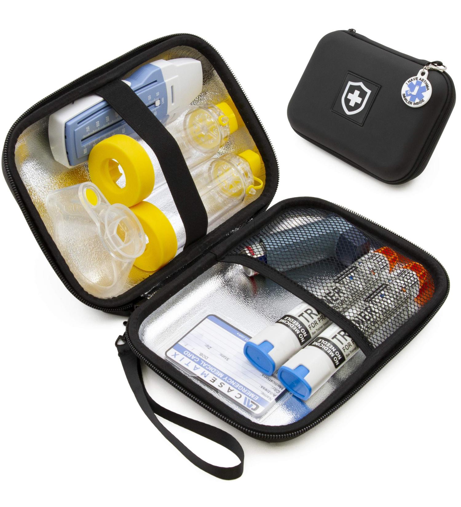 Casematix 8 Inch Insulated Asthma Inhaler Travel Bag - Case for Spacer Masks and Medication - Case Only - Buy Online on GoSupps.com