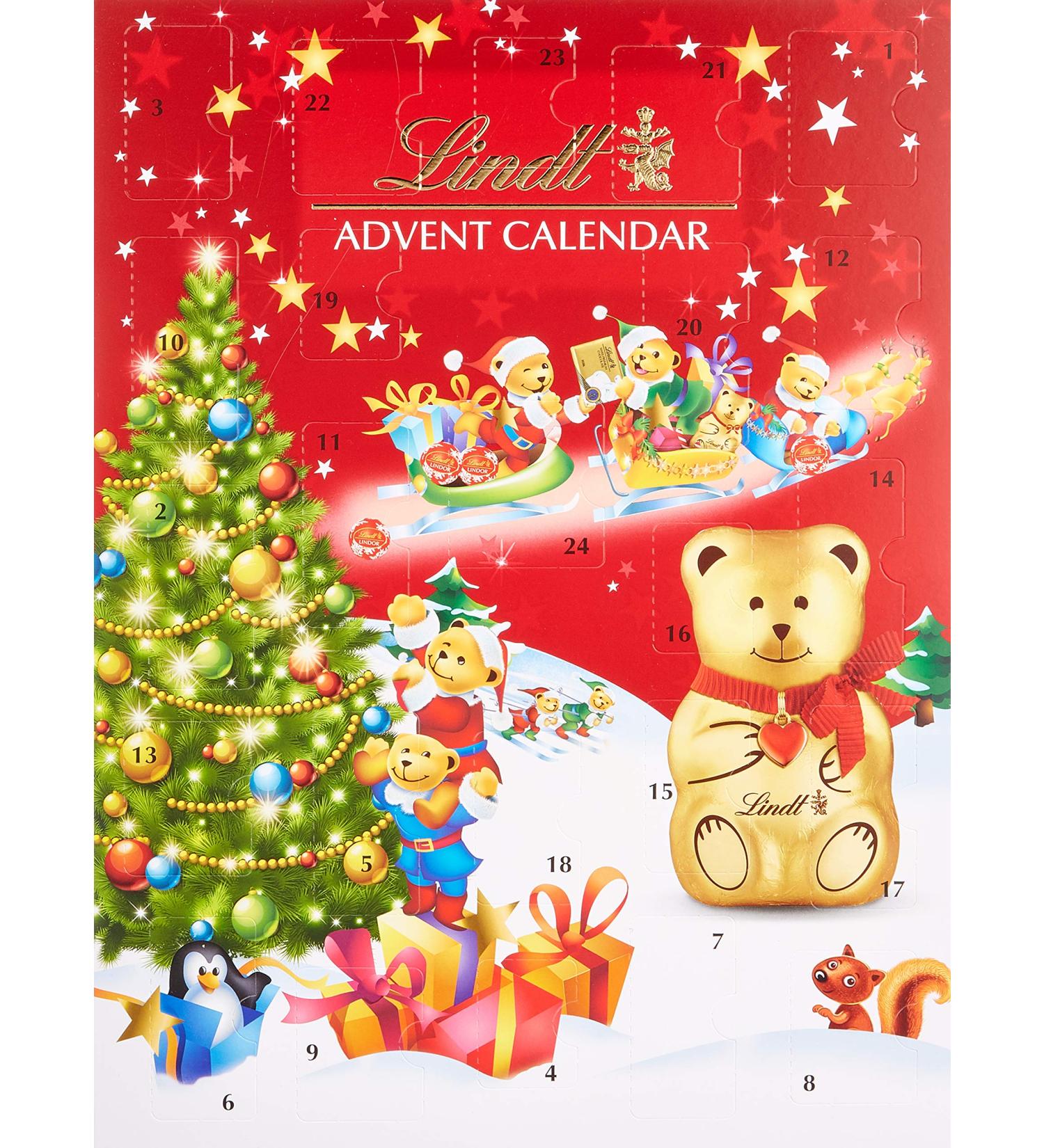 Lindt Chocolate Teddy Advent Calendar 2023 | 172g | 24 Sweet Surprises | Christmas Chocolate Gift for Children - Buy Online on GoSupps.com