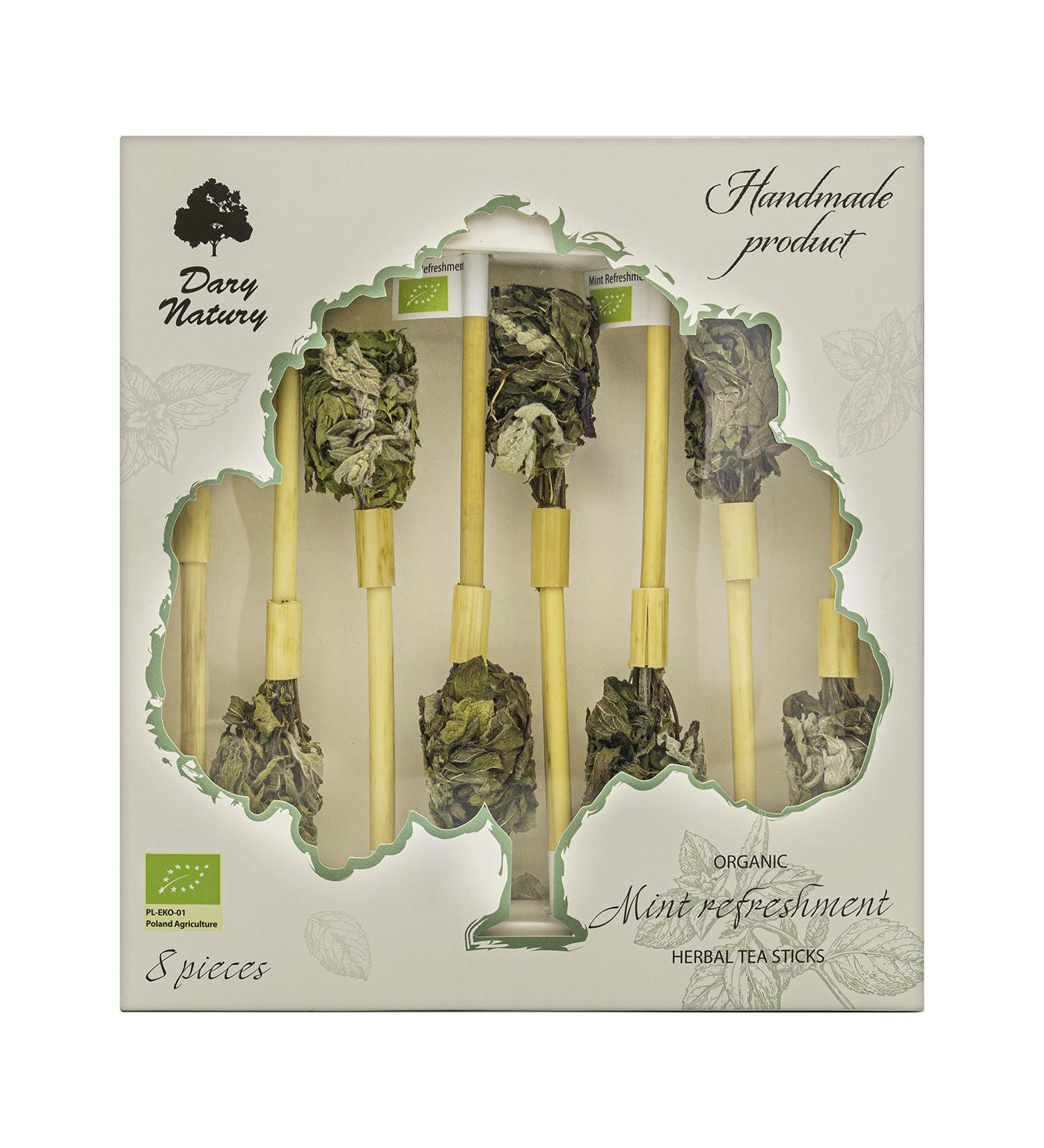 Organic Mint Refreshment Herbal Tea Sticks Handmade Bio Product Gift Set Strong mint plant aroma Refreshing effect Organic farming product - Buy Online on GoSupps.com