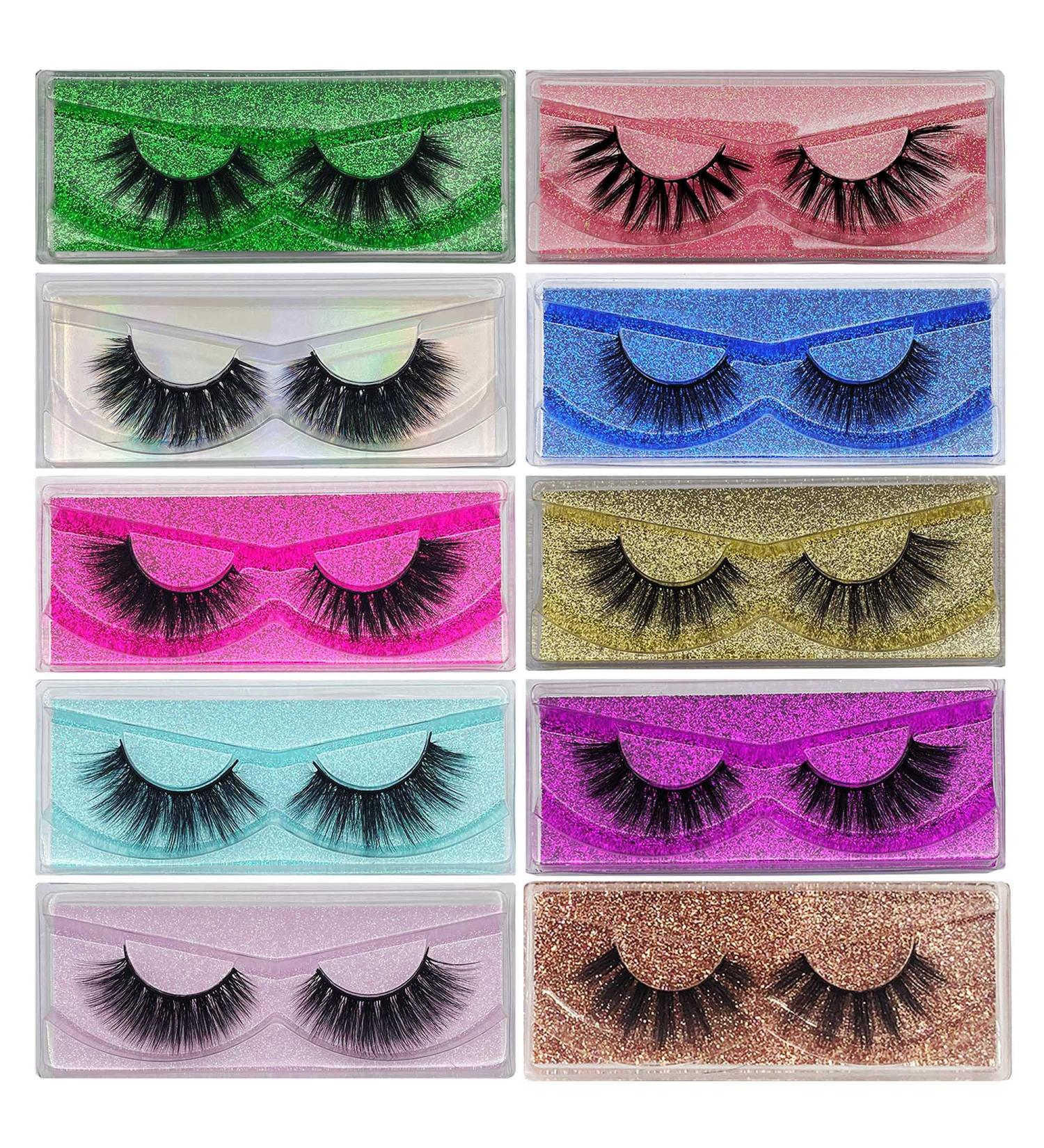 Mikiwi Wholesale 5D False Eyelashes 10 Pack - Natural Volume Faux Mink Lashes - Individual Packaged - 12-20mm - 10 Pack/Mix/12-18mm - Buy Online on GoSupps.com