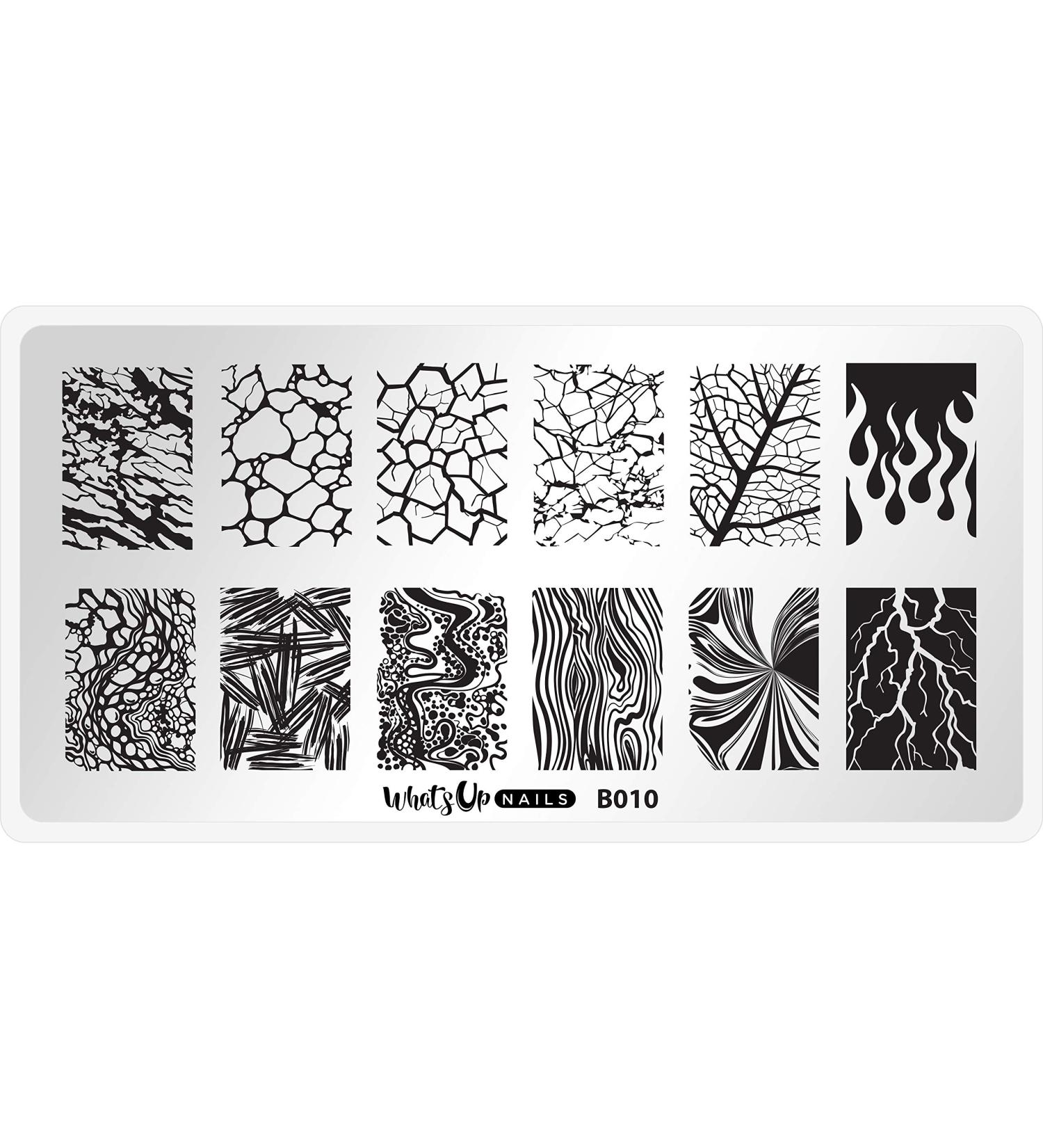 Whats Up Nails B010 Texture Me Nature Stamping Plate - Nail Art Design - Buy Online on GoSupps.com