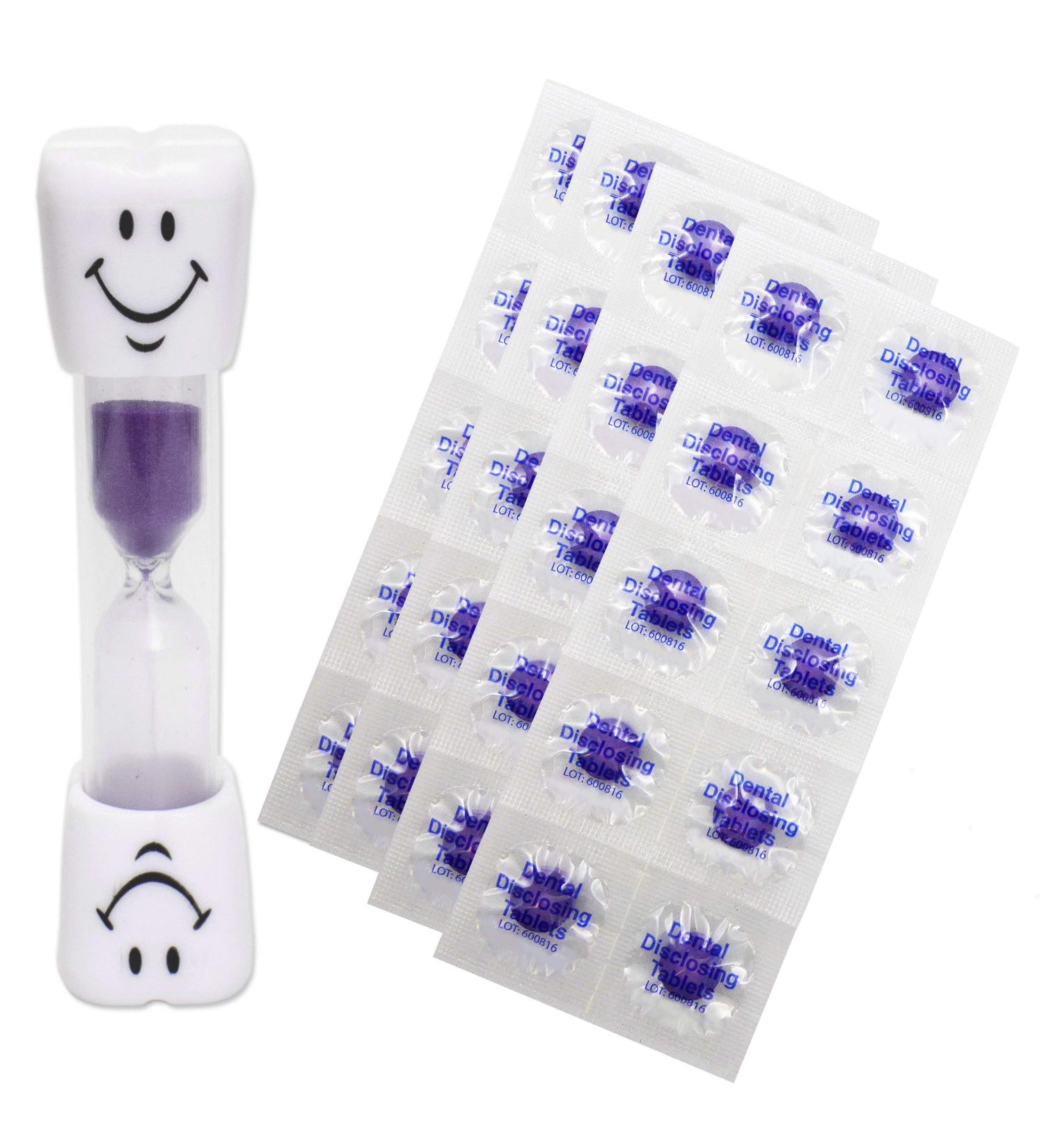 Smile Toothbrush Timer & 40 Disclosing Tablets - Purple Timer | Shop Now - Buy Online on GoSupps.com