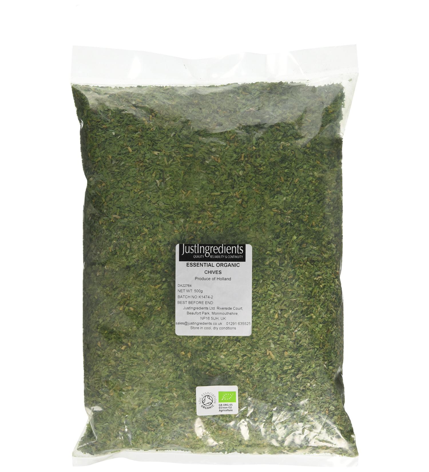 JustIngredients Essentials Organic Chives 500 g - Buy Online on GoSupps.com