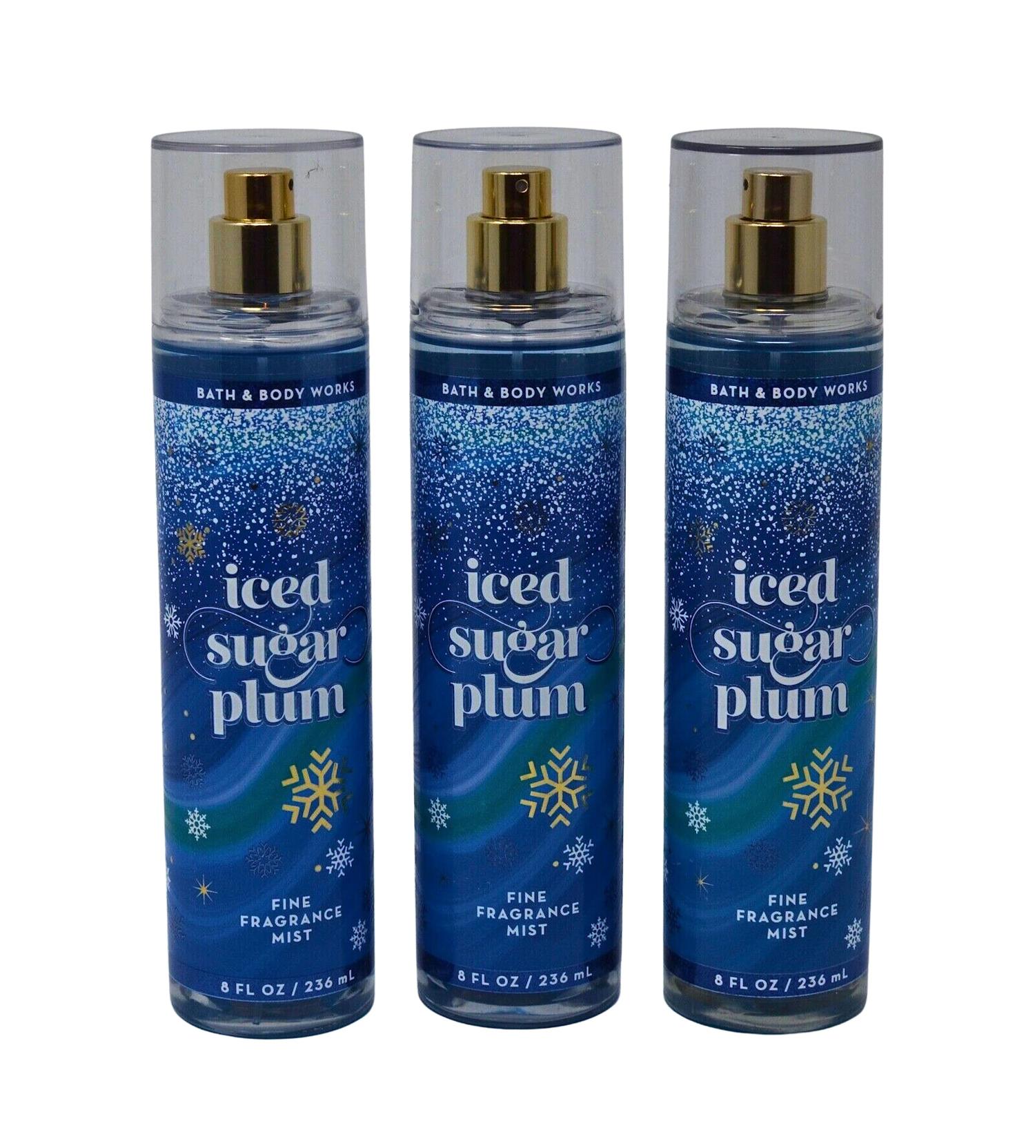 Bath & Body Works Fragrance Mist 3-Pack 8oz Each (Iced Sugar Plum)
