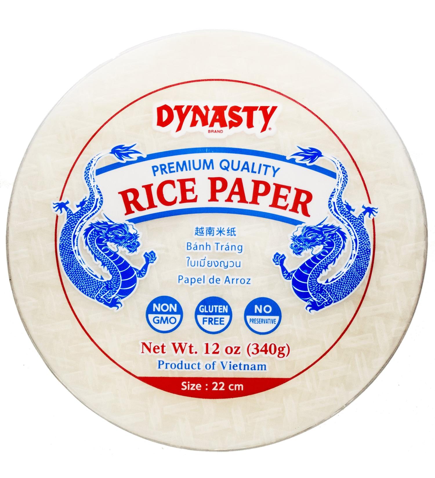 Dynasty Premium Quality White Rice Paper, 12 oz
