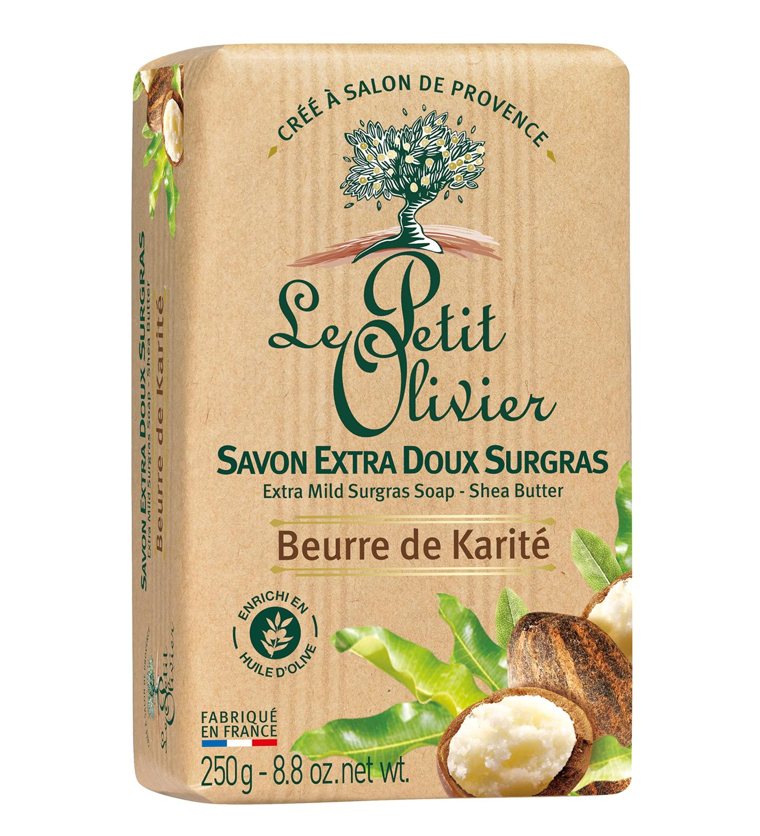 Extra Mild Surgras Soap - Shea Butter by Le Petit Olivier for Men - 8.8 oz Soap - Buy Online on GoSupps.com