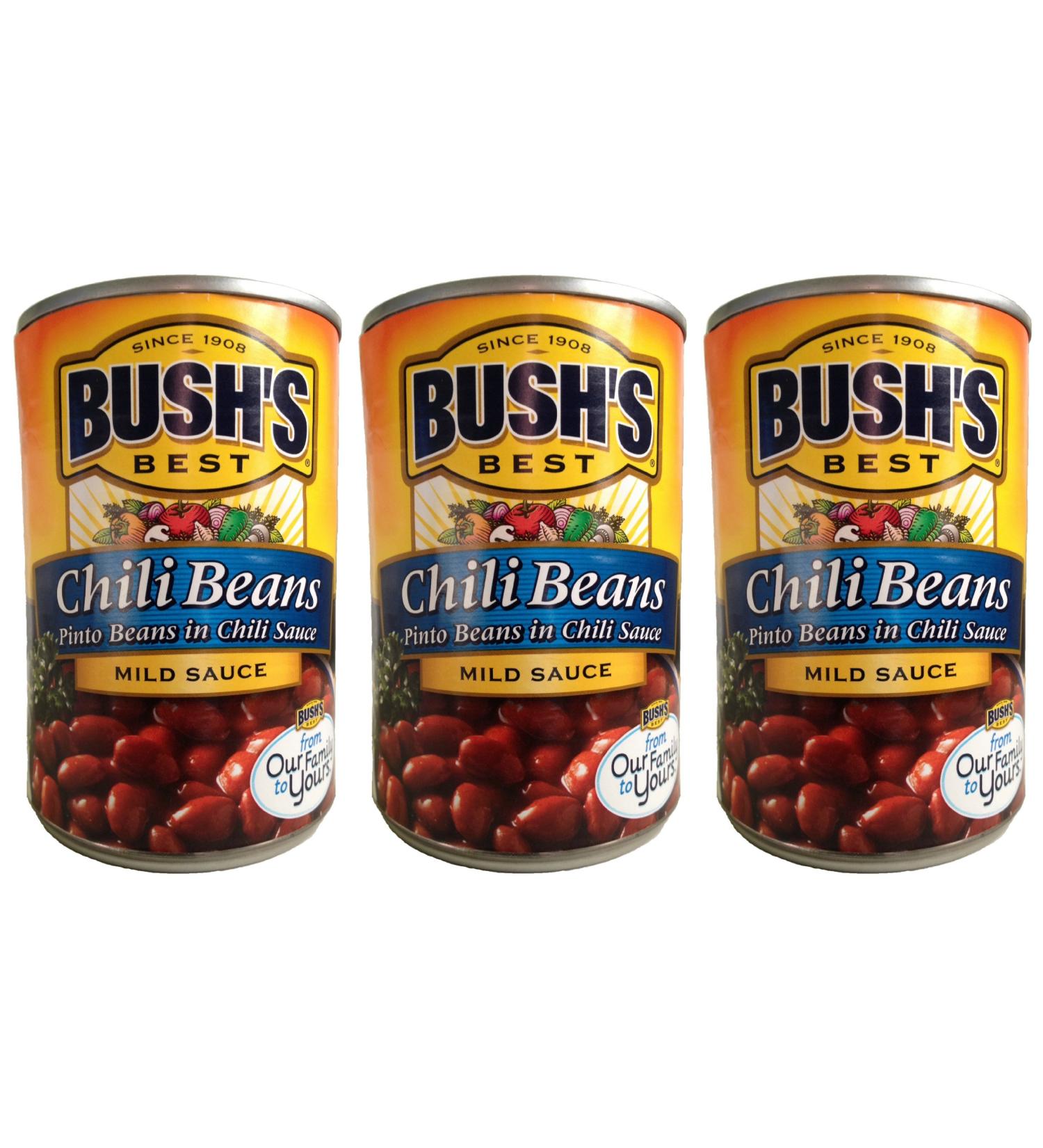 Bush's Best Mild Chili Beans - Pinto 16 OZ - Pack of 3 - Buy Online on GoSupps.com