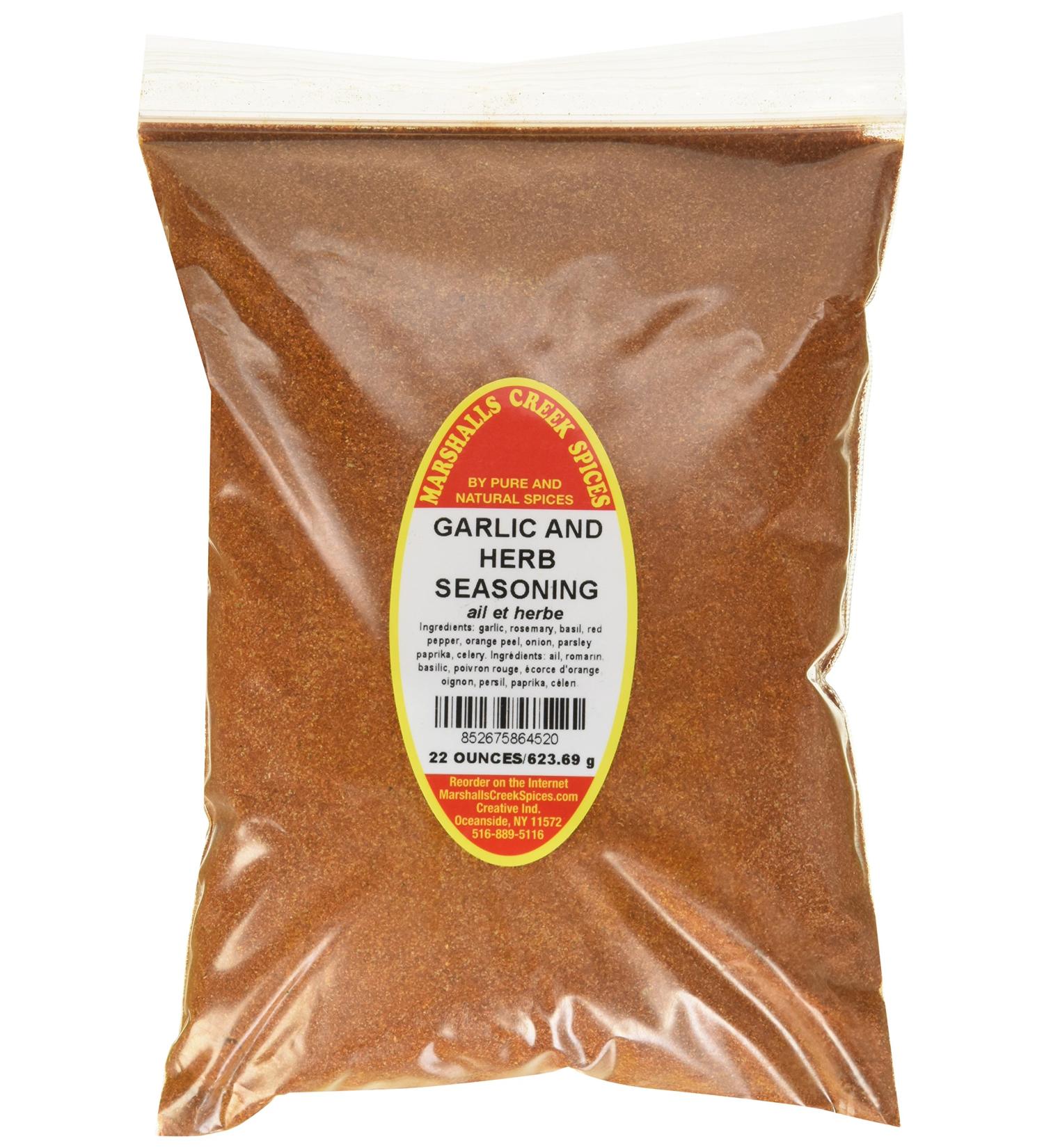 Marshalls Creek Spices Refill Pouch No Salt Garlic and Herb Seasoning XL 22 Ounce - Buy Online on GoSupps.com