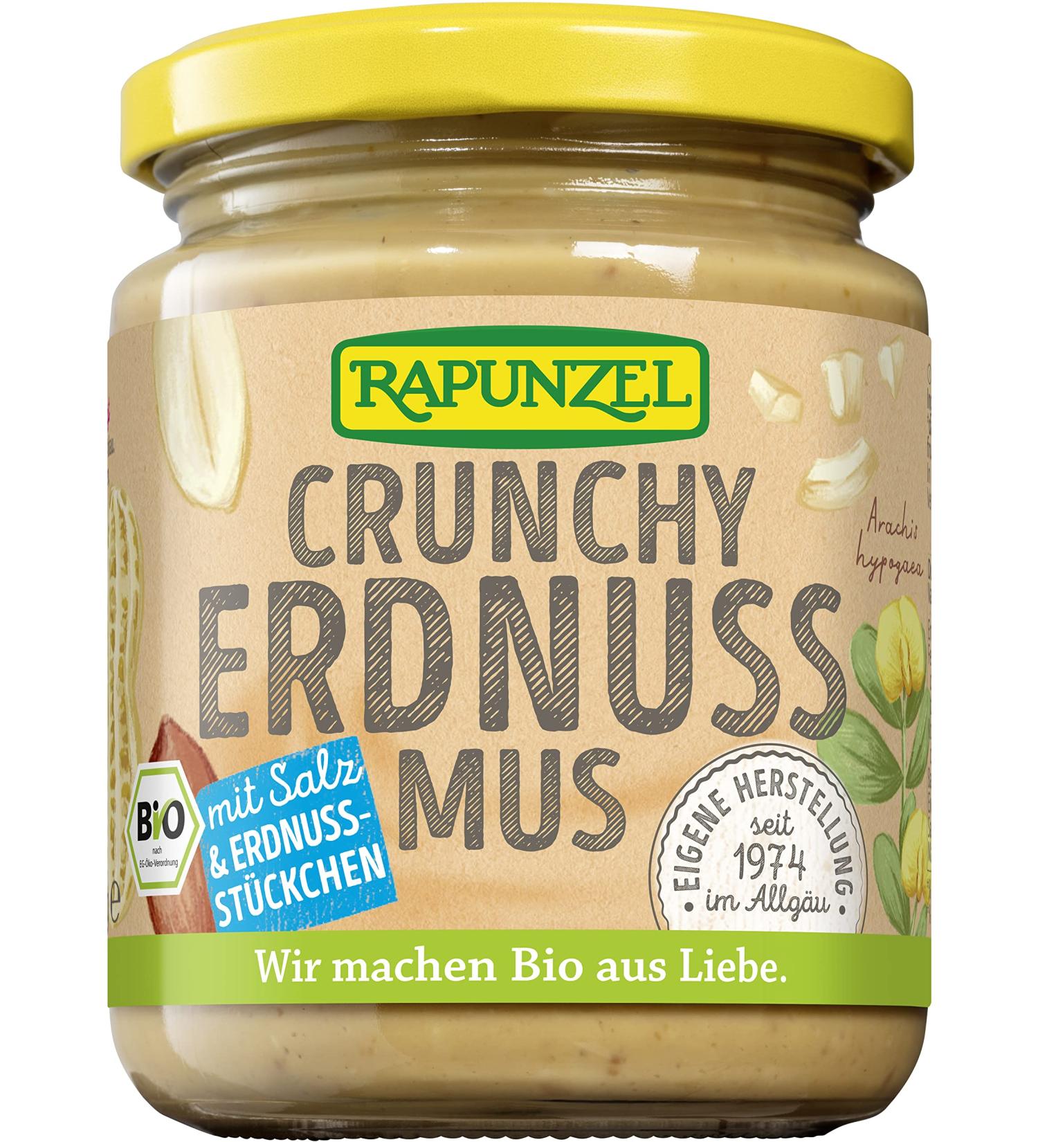 Rapunzel Organic Peanut Butter Crunchy with Salt (6 x 250 gr)