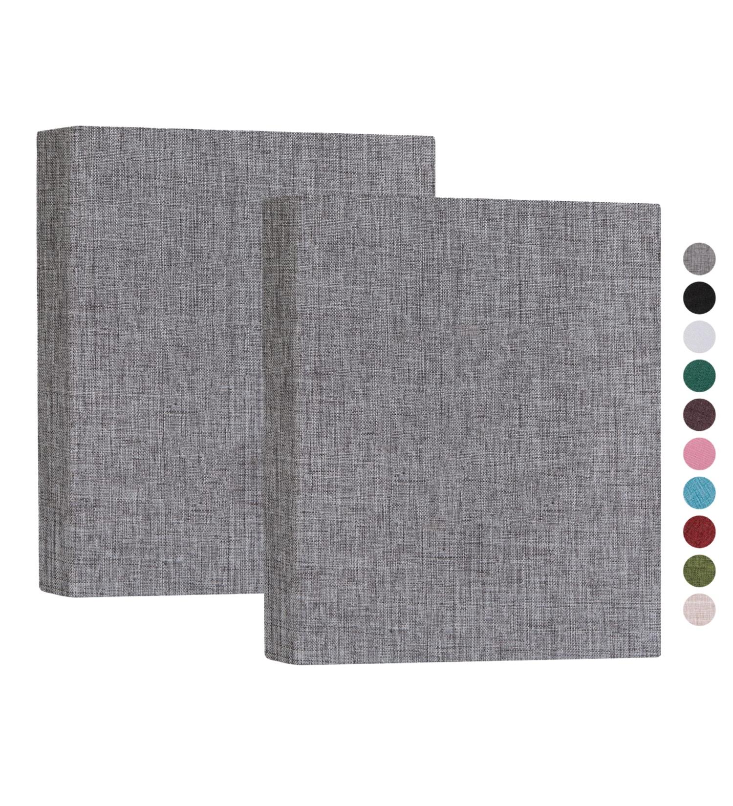 Mublalbum Small Photo Album 4x6 - 2 Pack Linen Cover Mini Brag Book for 52 Vertical Photos - Gray - Buy Online on GoSupps.com
