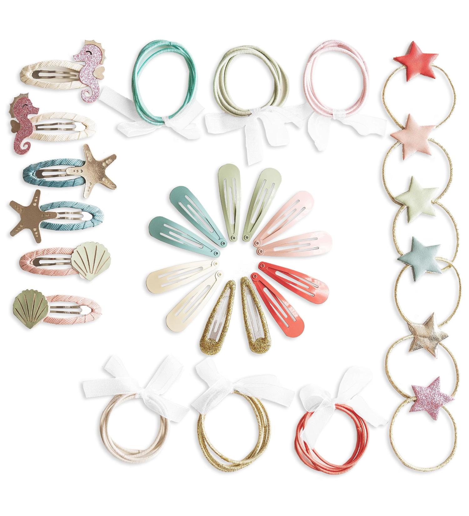 Shop Paper Dragon Special 48 Durable Hair Clips & Gums - Colorful Accessory Set for Kids with Glitter Fabric Cover - Perfect for Long & Fine Hair | Mermaid Theme - Buy Online on GoSupps.com