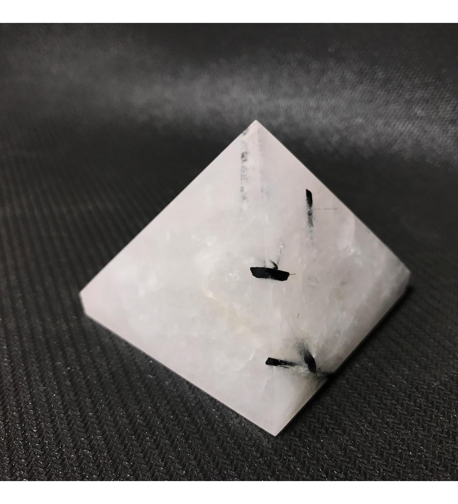 About 50mm Natural Black Tourmaline Crystal Gemstone Pyramid Reiki Crystal Stone for Home Decor Home Goods - Buy Online on GoSupps.com