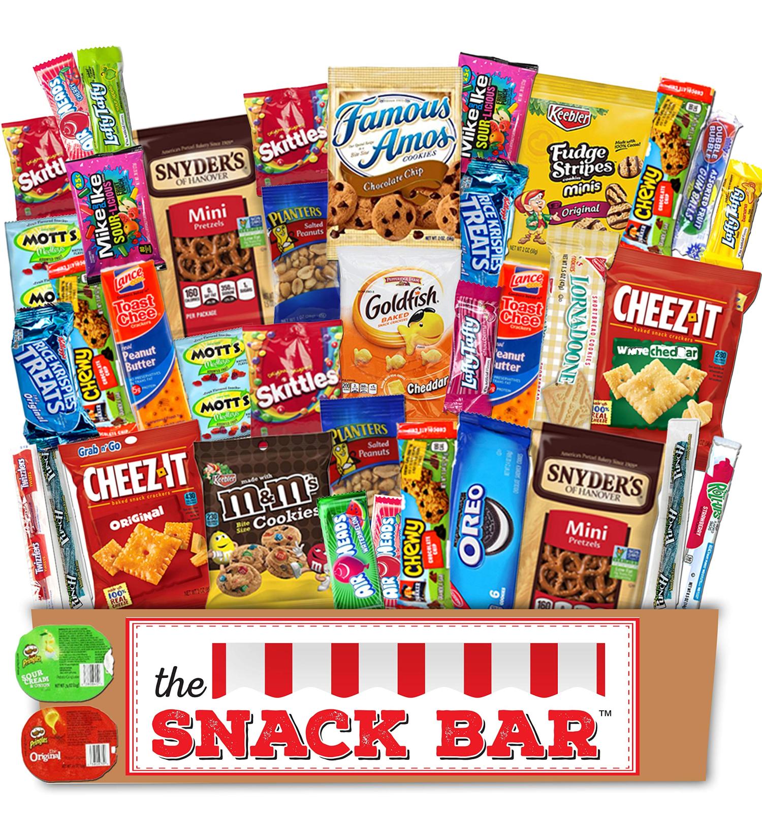 Snack Bar Care Package - 40 Count Assorted American Candy & Fruit Snacks Gift Box for Office  College & Road Trips - Buy Online on GoSupps.com