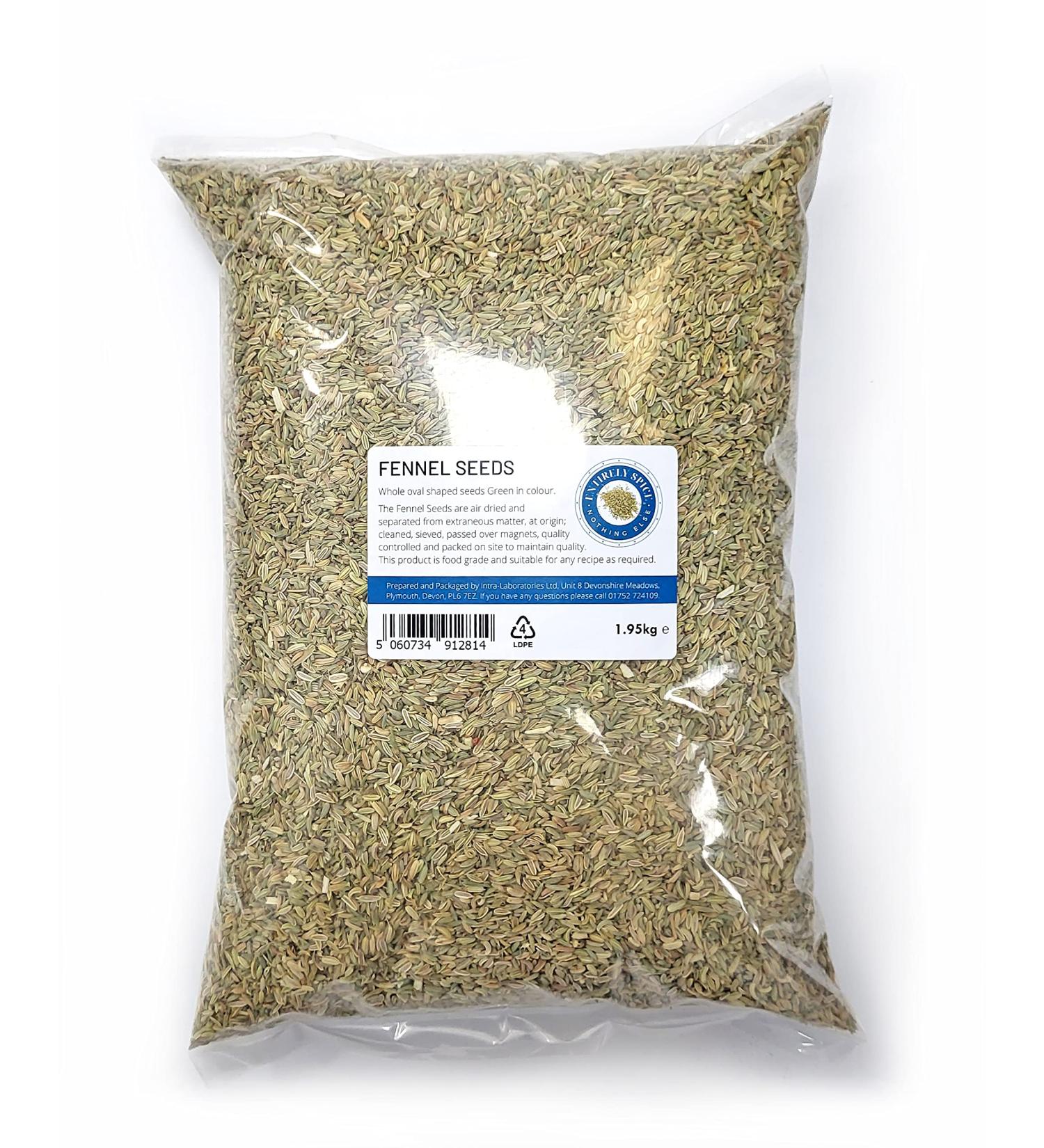 Entirely Ingredients Fennel Seeds 1.95Kg - Selected for the Quality - Premium Food Grade