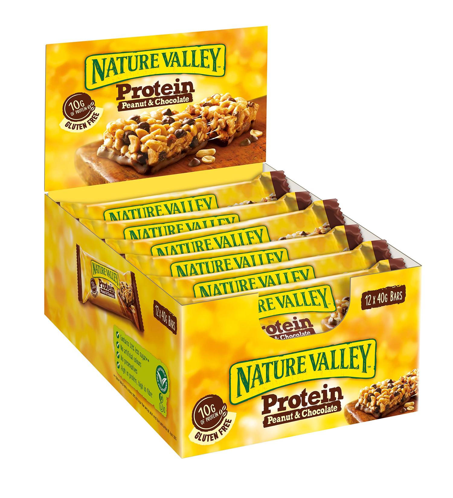  Nature Valley Nature Valley Nature Valley Protein 12 x 40 g Peanut & Chocolat - Buy Online on GoSupps.com
