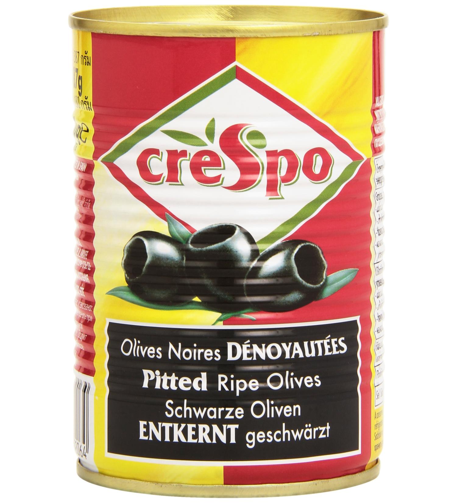 Crespo Pitted Black Olives Box 387 g - Buy Online on GoSupps.com