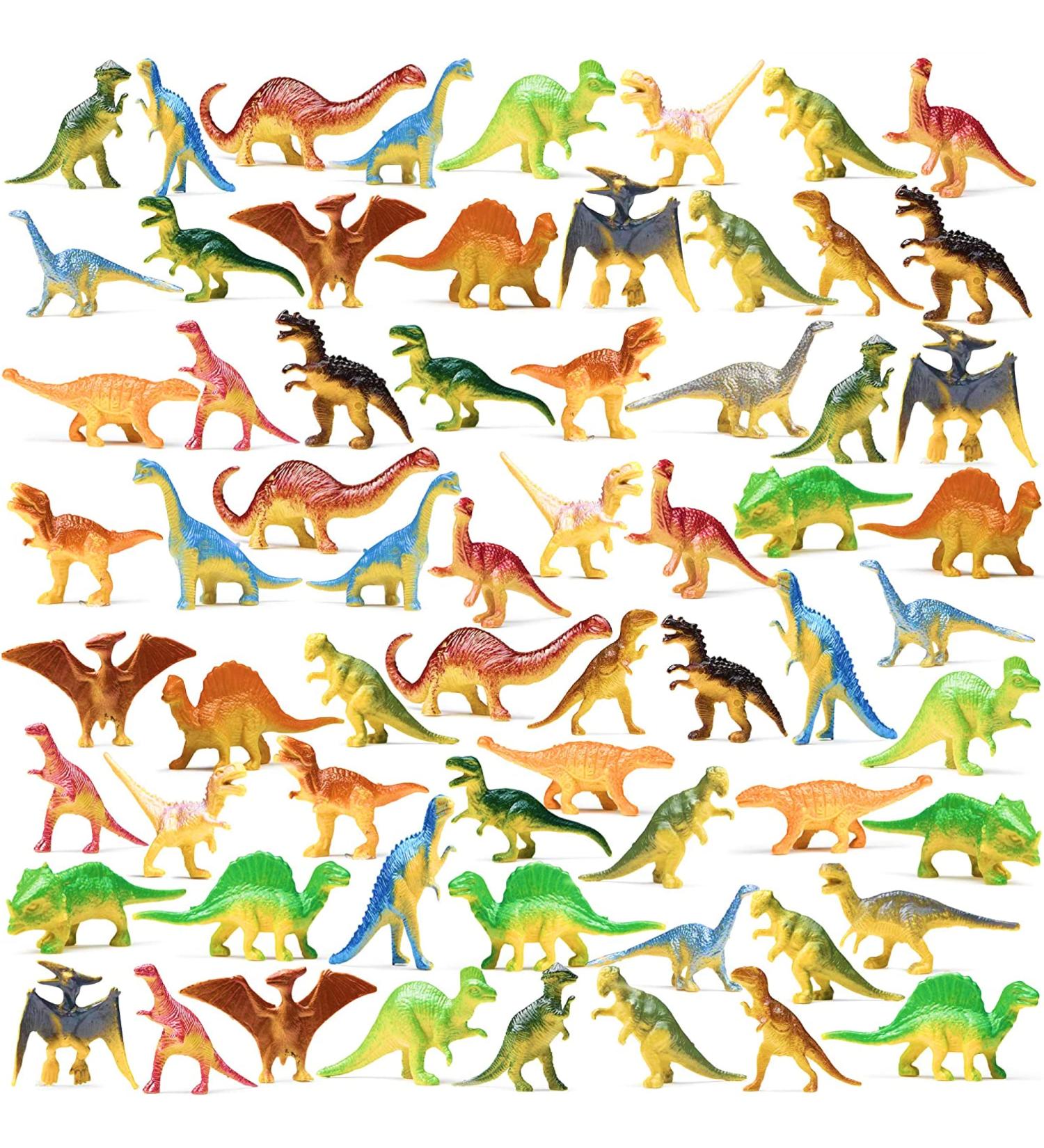 Prextex Mini Dinosaur Toys (72 Count) - Ideal for Dinosaur Party Favors, Cake Toppers, Easter Eggs Fillers - Buy Online on GoSupps.com