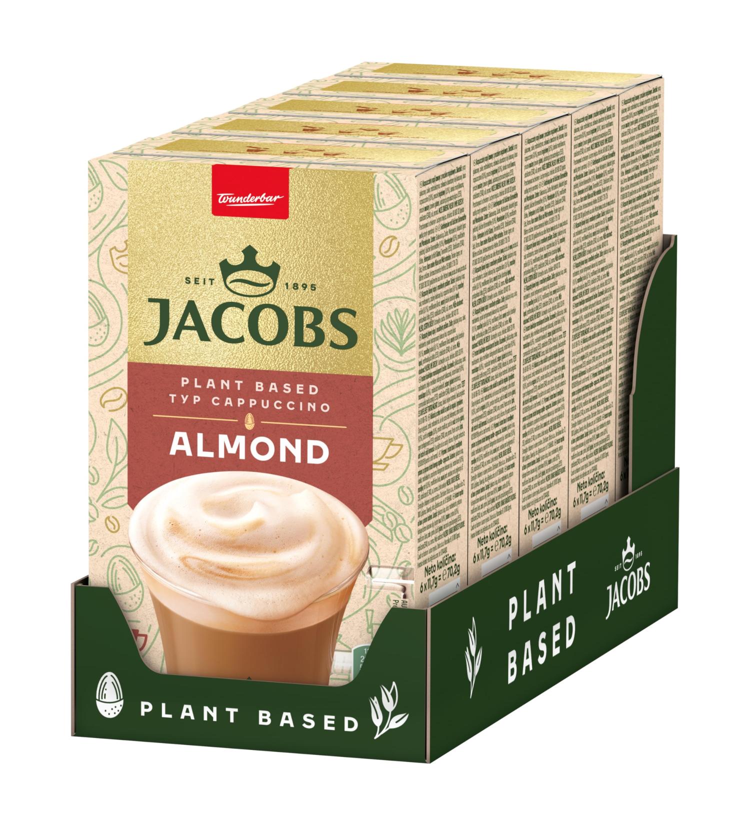 Jacobs Almond Cappuccino Coffee Specialty - 30 Sticks | Soluble Bean Coffee | 5 Pack of 6 Drinks - 70.2g - Buy Online on GoSupps.com