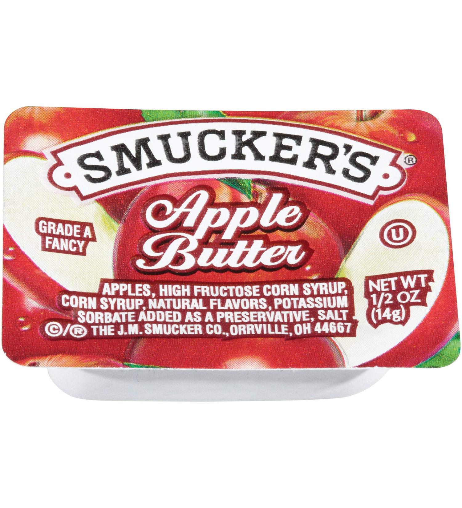 Smuckers Apple Butter, 1/2 Ounce -- 200 per case.