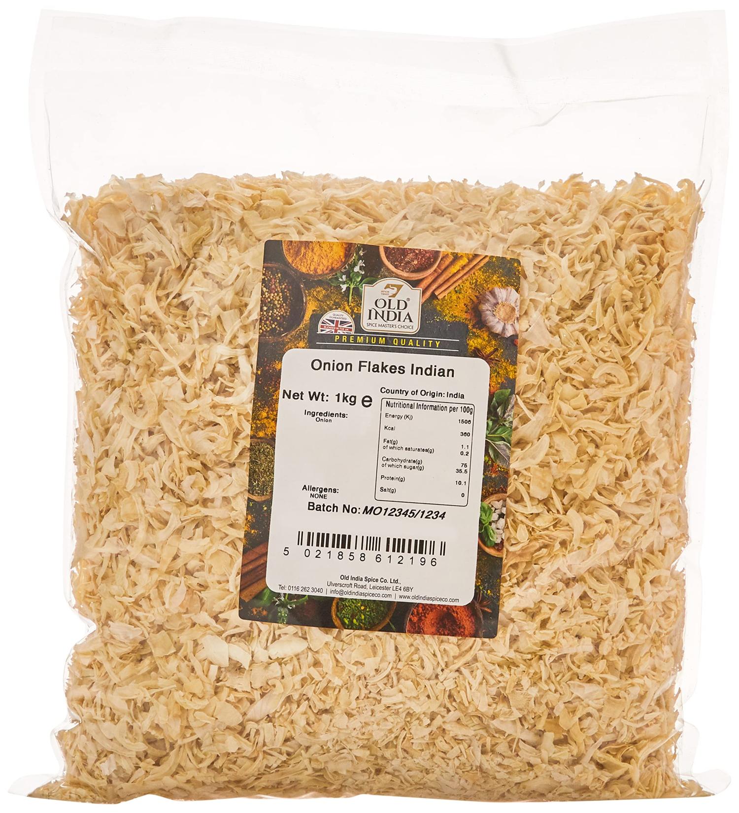 Old India Onion Flakes 1kg - Authentic Indian Spice for Flavorful Dishes - Buy Online on GoSupps.com