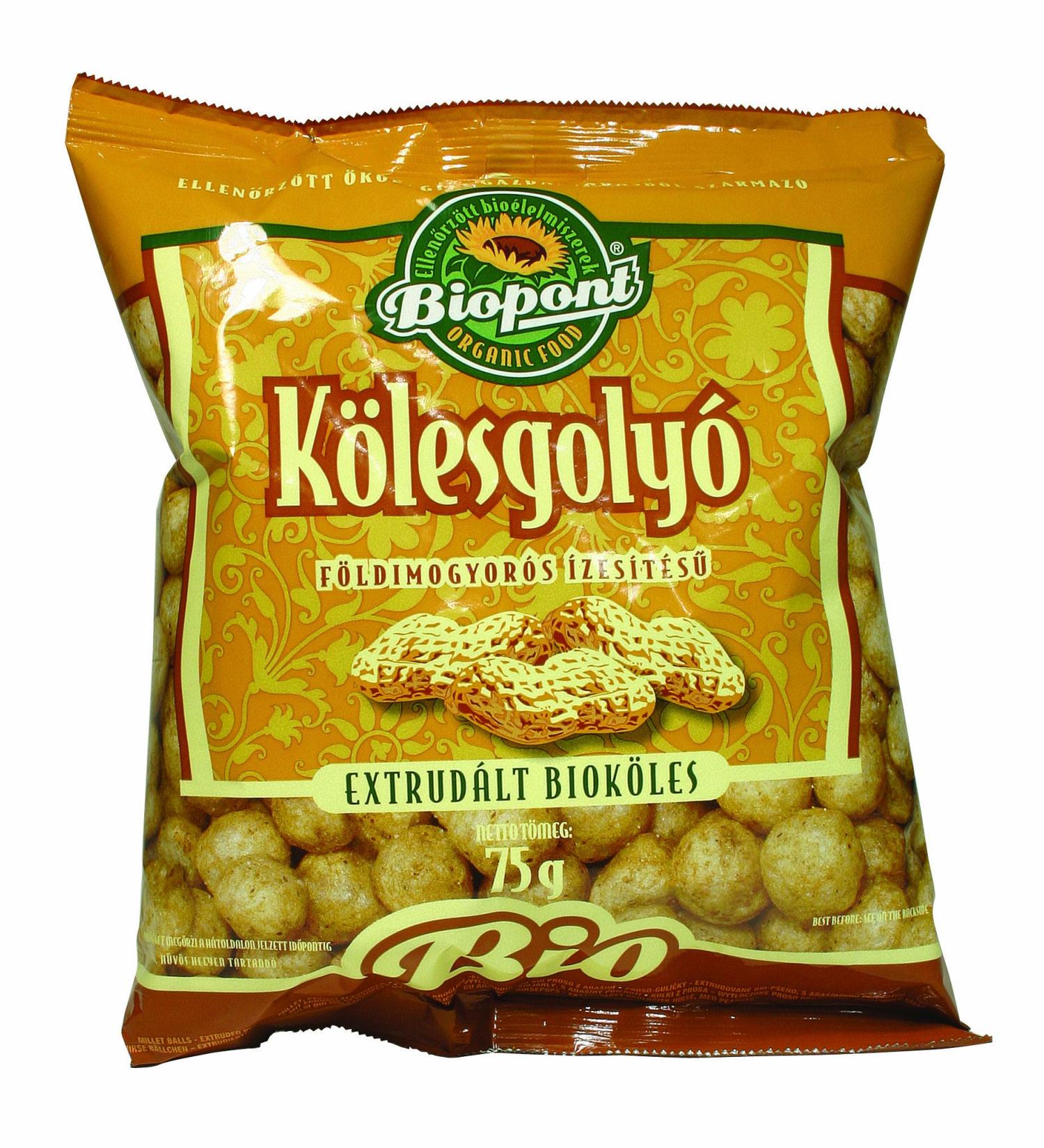 Millet chips with peanuts (gluten-free) ORGANIC 75 g - BIOPONT