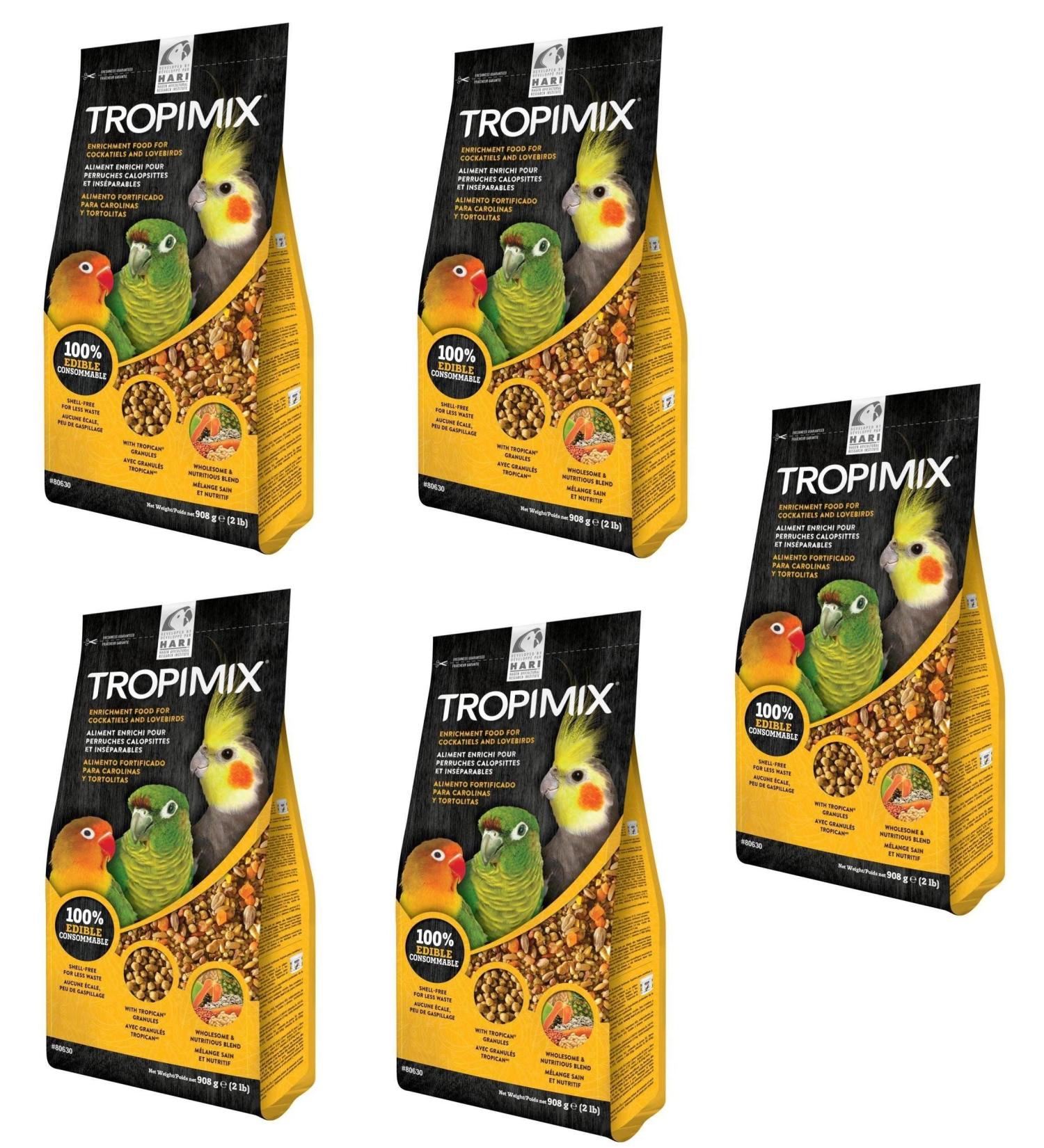 Tropimix Lovebird/Cockatiel Premium Formula 5 Pack(2 Pound)