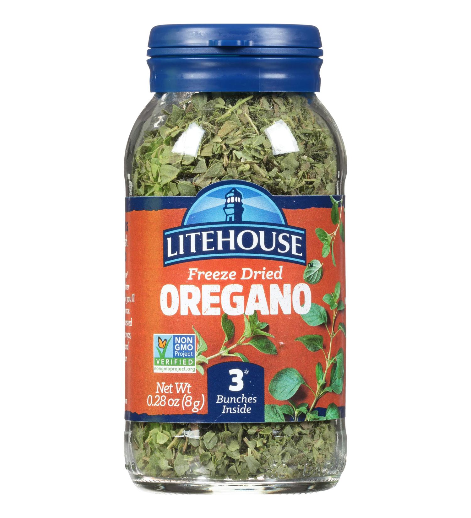 Litehouse Freeze Dried Oregano 0.28oz - Premium Quality Herb for Culinary Delights | Pack of 1 - Buy Online on GoSupps.com