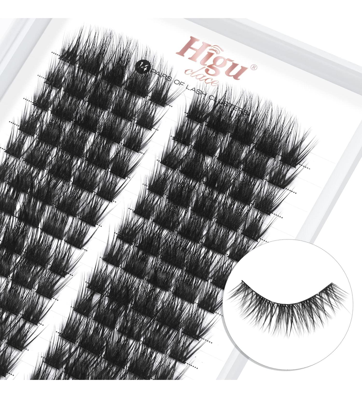 14 Pairs D Curl Cluster Lashes - 140 PCS DIY Individual Wisps, Reusable Segments for Professional Makeup - Devil 05-D - Buy Online on GoSupps.com